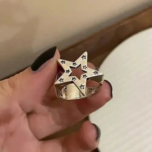 Other Gothic Star Shaped Open Ring Size ONE SIZE - 2 Thumbnail