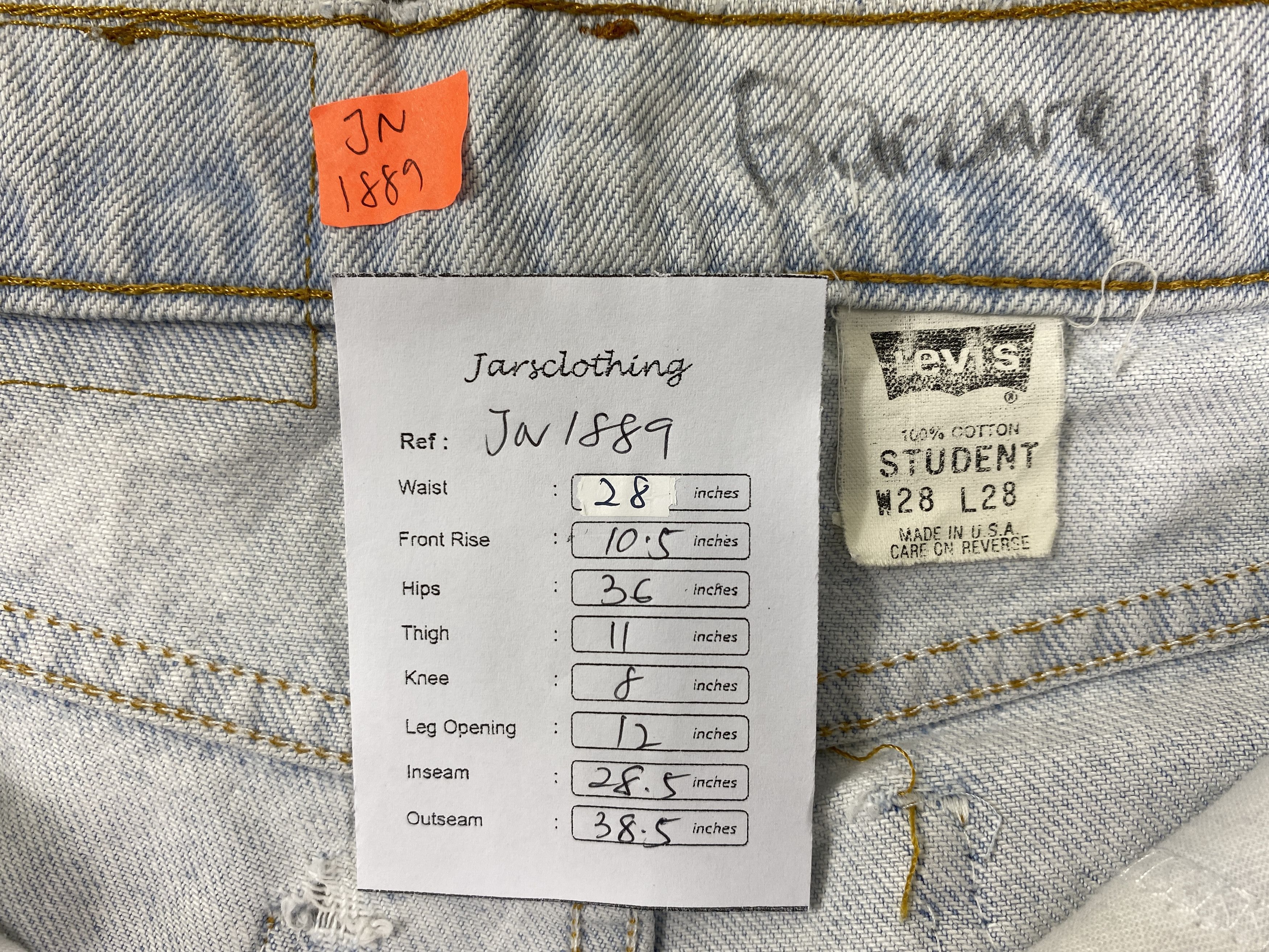 Levi's 90's Light Wash Vintage Levi's 550 USA Orange Tab -JN1889 Size US 28 / EU 44 - 8 Thumbnail