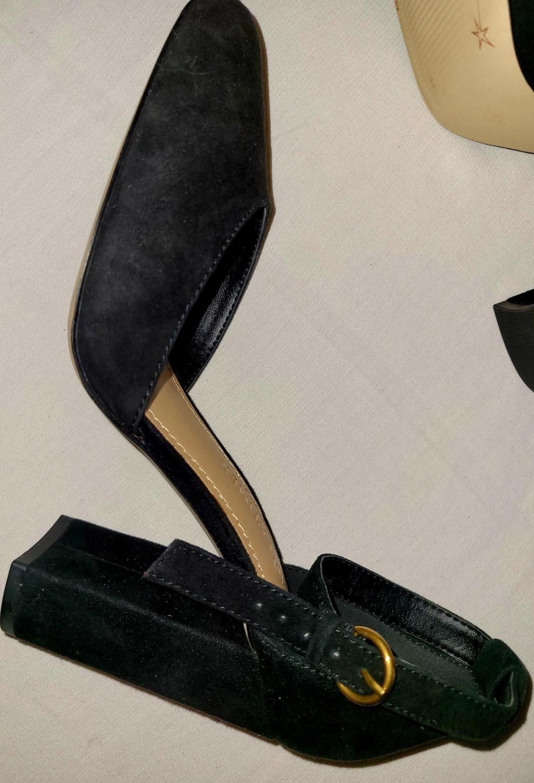 Designer Gibson Latimer Women's Blk Ankle Strap Block Heels Size 8 M Size US 8 / IT 38 - 3 Thumbnail