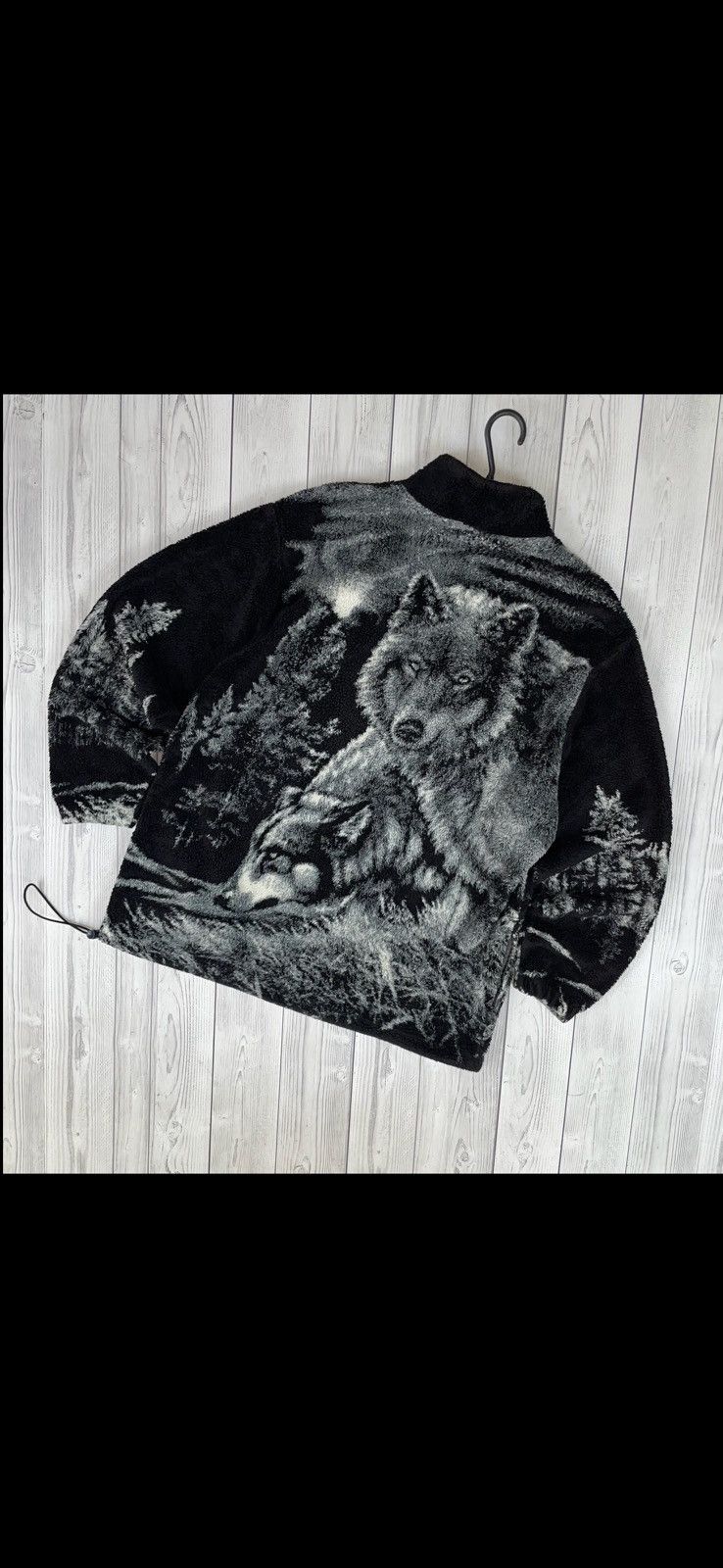 Vintage Vintage fleece jacket wolf rare USA big logo size L Size US L / EU 52-54 / 3 - 2 Thumbnail