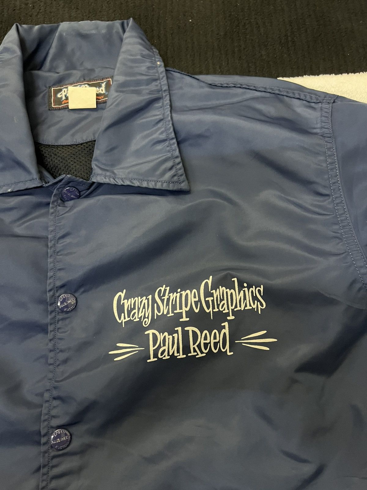 Toyo Enterprises Vintage Paul Reed Crazy Stripe Graphics Coach Jacket Size US L / EU 52-54 / 3 - 8 Thumbnail