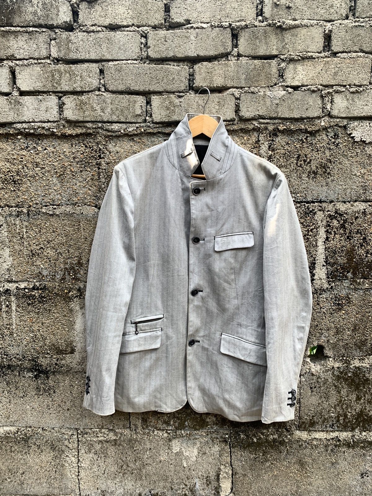 image of Mens Bigi Jacket in Silver (Size Medium)