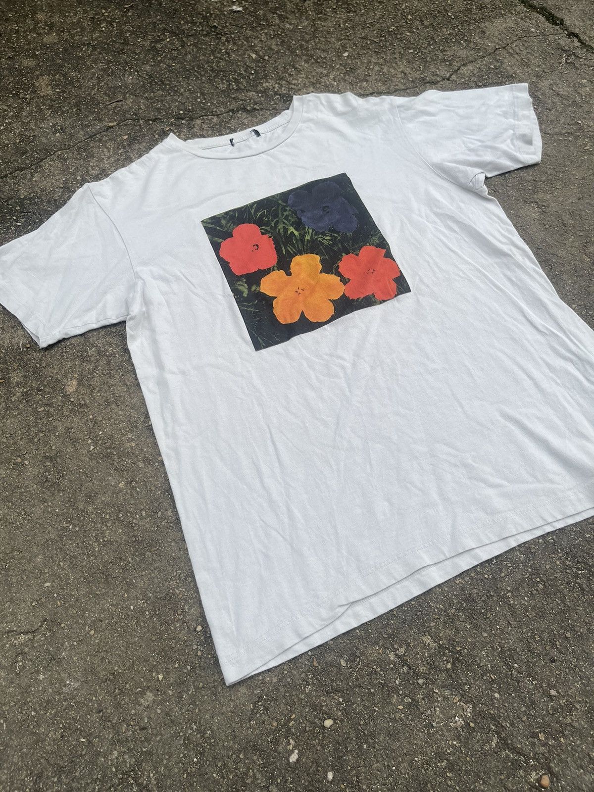 Andy Warhol × Vintage Vintage Andy Warhol Art T shirt XL Flower 1970 Basquiat Rare Size US XL / EU 56 / 4 - 2 Thumbnail