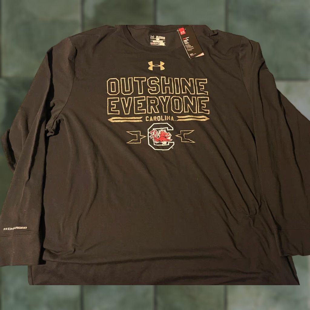 Under Armour Under Armour Shirt Adult 3XL HearGear Outshine Everyone Black Loose T-Shirt Mens Regular Crew Neck Short Sleeve Size US XXL / EU 58 / 5 - 1 Thumbnail