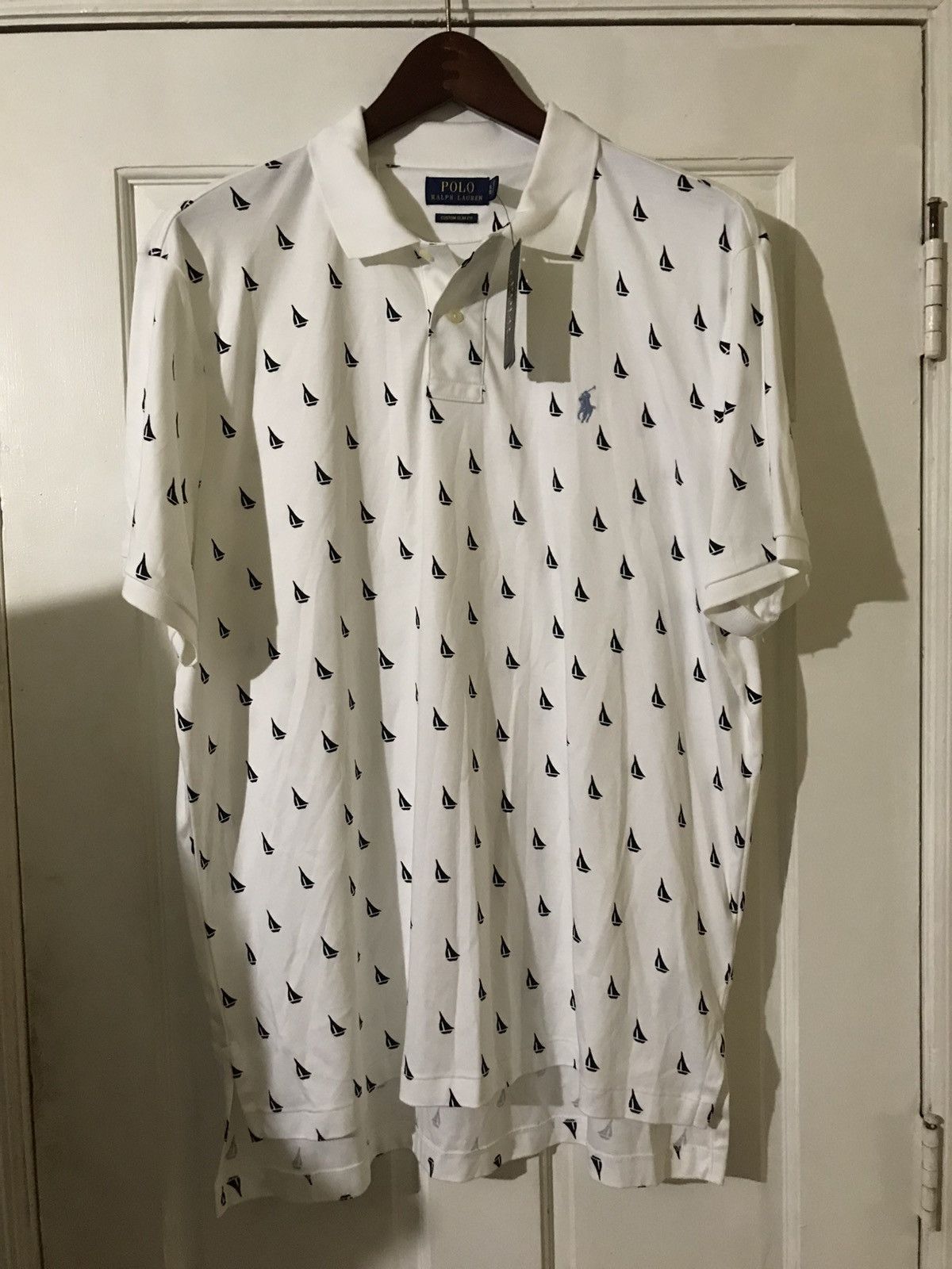 Polo Ralph Lauren Polo Ralph Lauren Custom Fit Polo Boat All Over Men Sz XL Size US XL / EU 56 / 4 - 3 Thumbnail