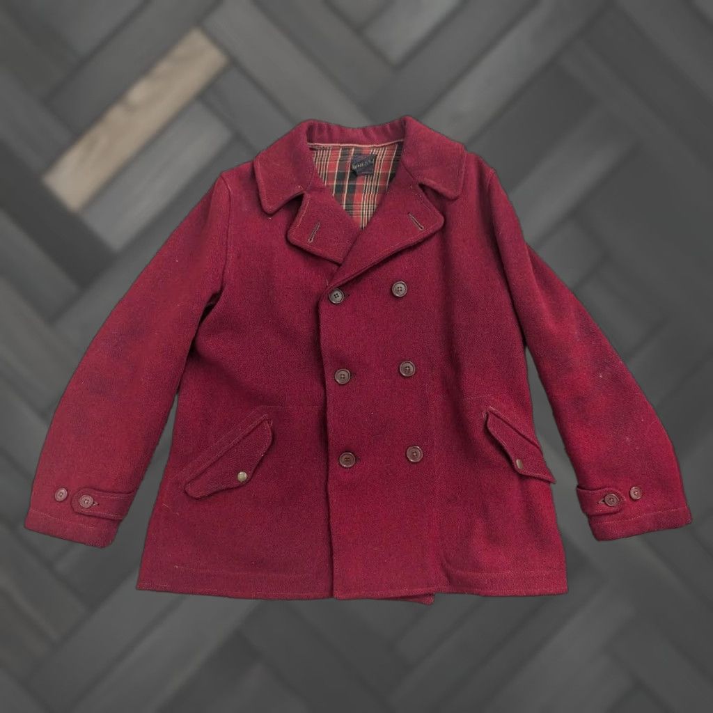 Vintage VINTAGE Soo Woolen Mills jacket Coat Men M Red Boiled Wool 40 1950s Mackinaw Hunting Woolen Mills SOO WOOLEN MILLS jacket Coat 40 Red Mens Size US M / EU 48-50 / 2 - 1 Thumbnail