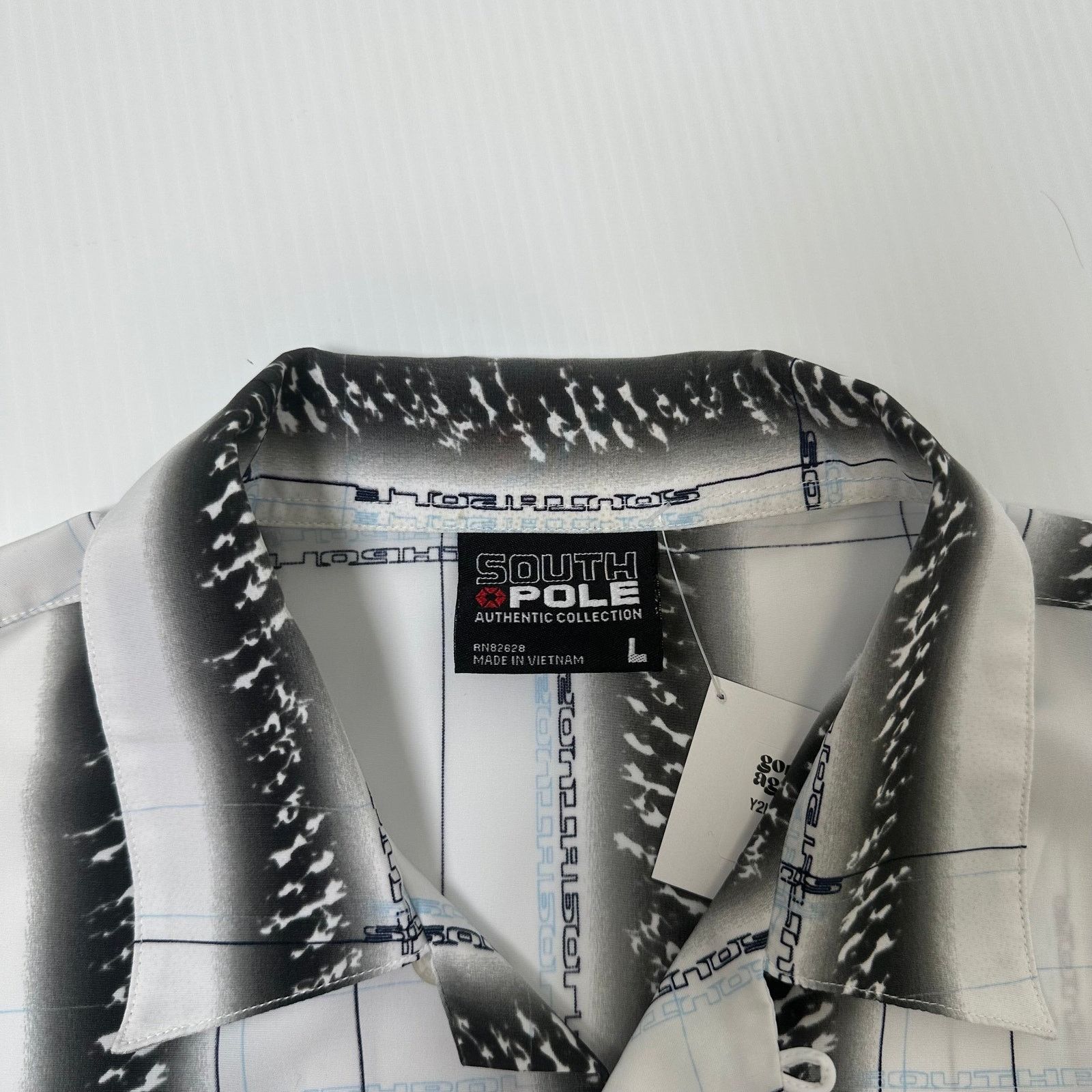 Southpole Y2K SouthPole Striped Short Sleeve Button Up L Size US L / EU 52-54 / 3 - 4 Thumbnail