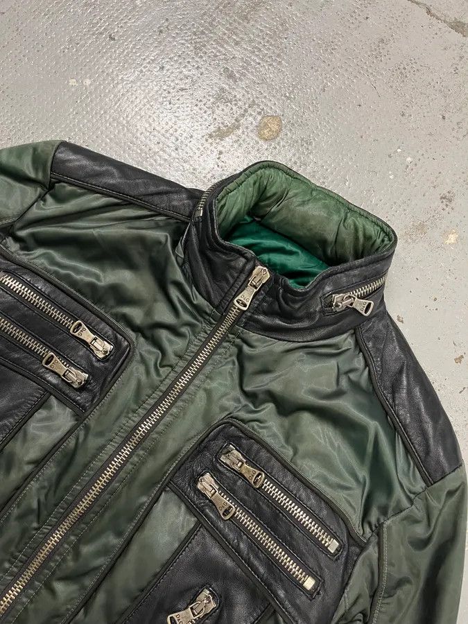 Dolce & Gabbana AW2007 Dolce & Gabbana Khaki Hybrid Nylon Leather Jacket Size US L / EU 52-54 / 3 - 6 Thumbnail