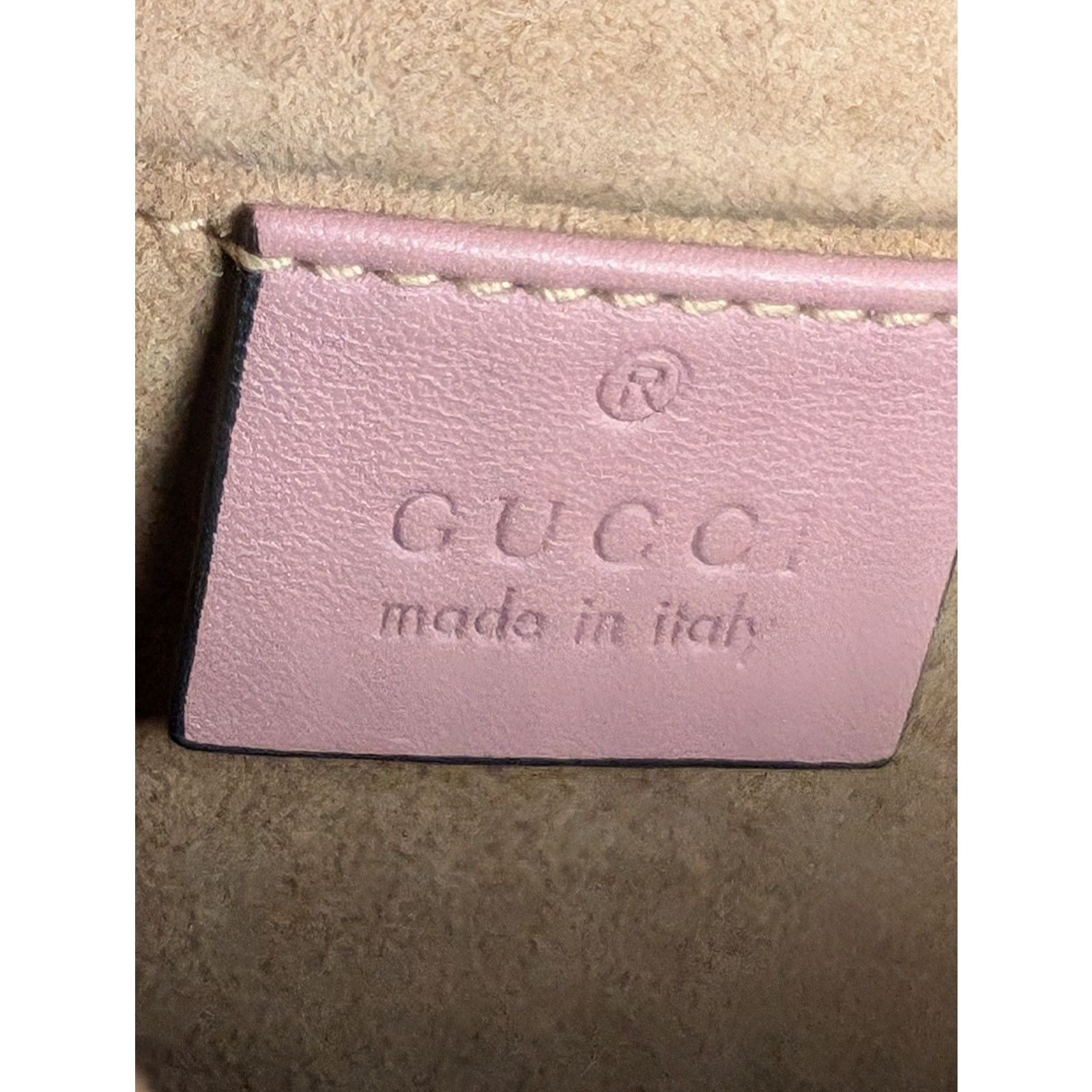 Gucci Gucci Pink Leather Faux Pearl Stud Leather Size ONE SIZE - 8 Thumbnail