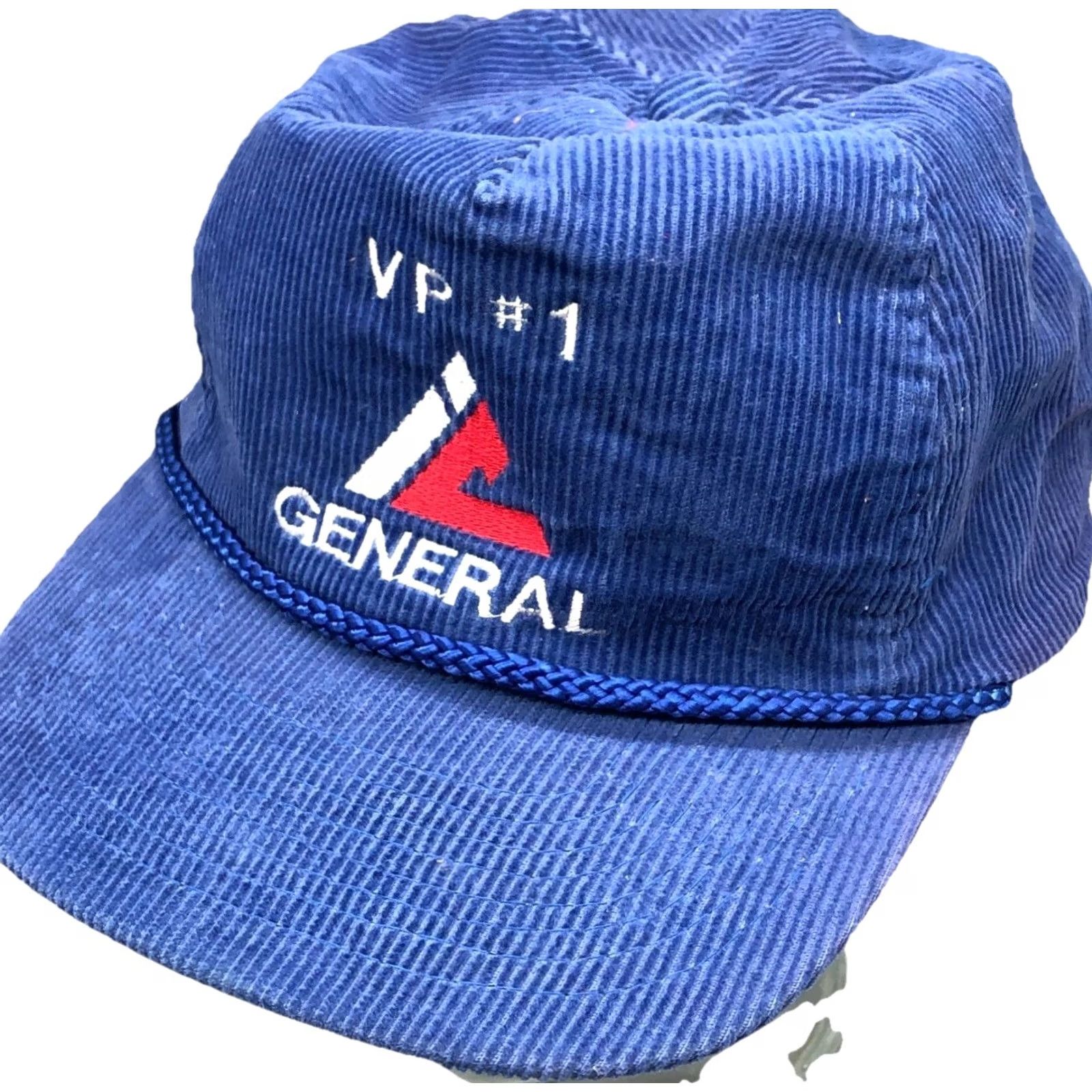 Coal VINTAGE Blue Corduroy Rope Trucker Hat Cap Snapback General Coal Mining 80s 90s Mens Size ONE SIZE - 2 Thumbnail