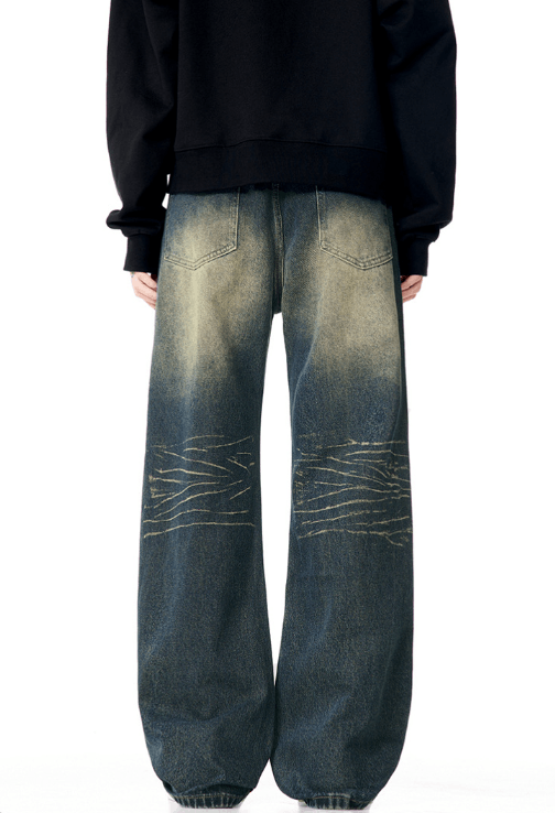 Japanese Brand American retro washed loose casual versatile cleanfit jeans Size US 32 / EU 48 - 5 Thumbnail