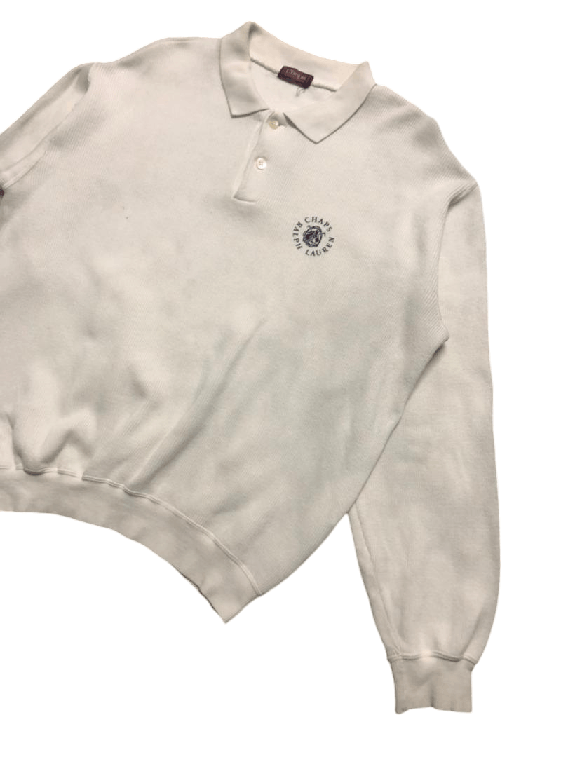 Chaps Ralph Lauren Vintage Chaps Ralph Lauren Collared Half Button Sweater Size US L / EU 52-54 / 3 - 6 Thumbnail