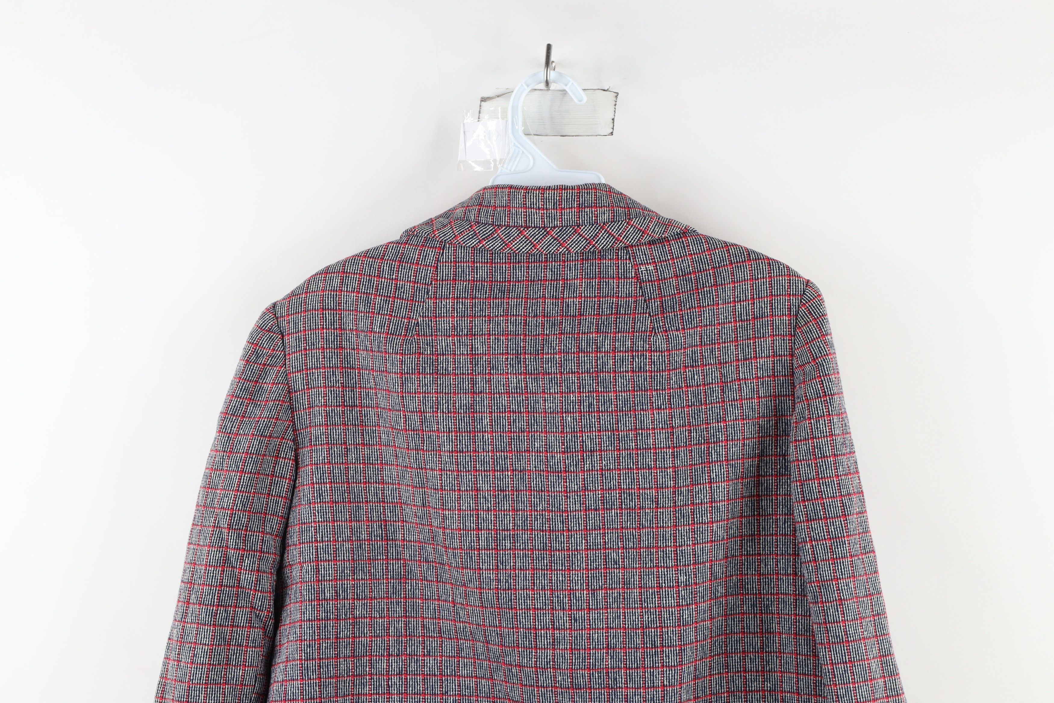 Vintage Vintage 50s 60s Rockabilly Wool Blazer Jacket Plaid USA Size M / US 6-8 / IT 42-44 - 10 Thumbnail