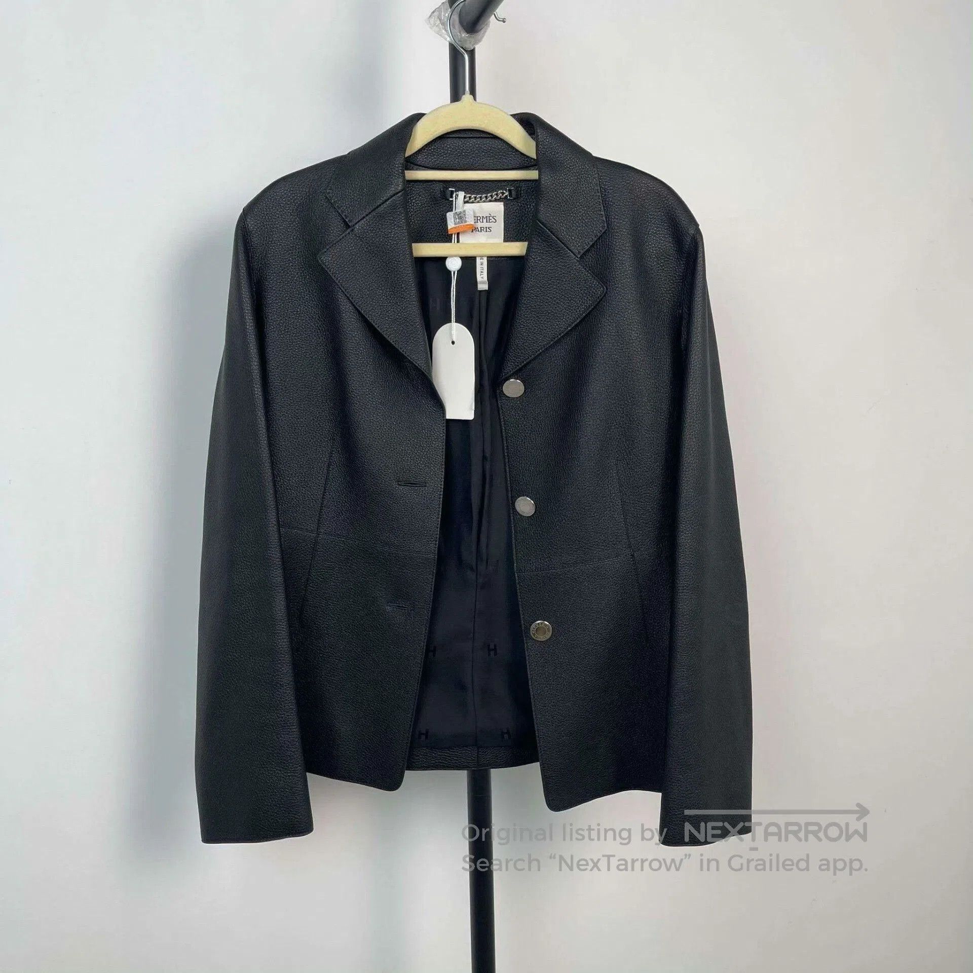 Hermes Hermes Black Cowhide Blazer. Size XS / US 0-2 / IT 36-38 - 1 Thumbnail