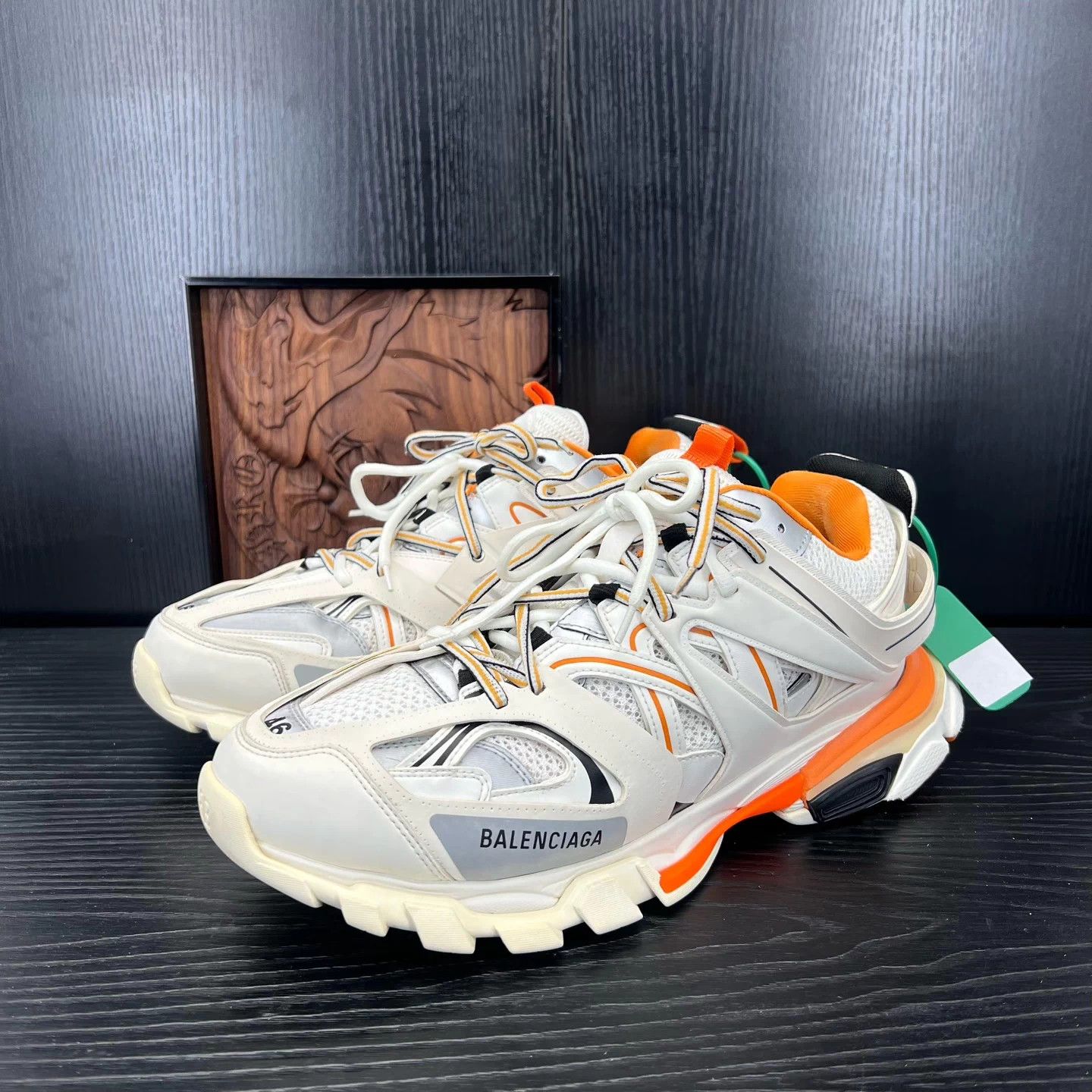 Balenciaga Balenciaga Track White Orange 46 Light Wear Boxed Size US 13 / EU 46 - 1 Thumbnail