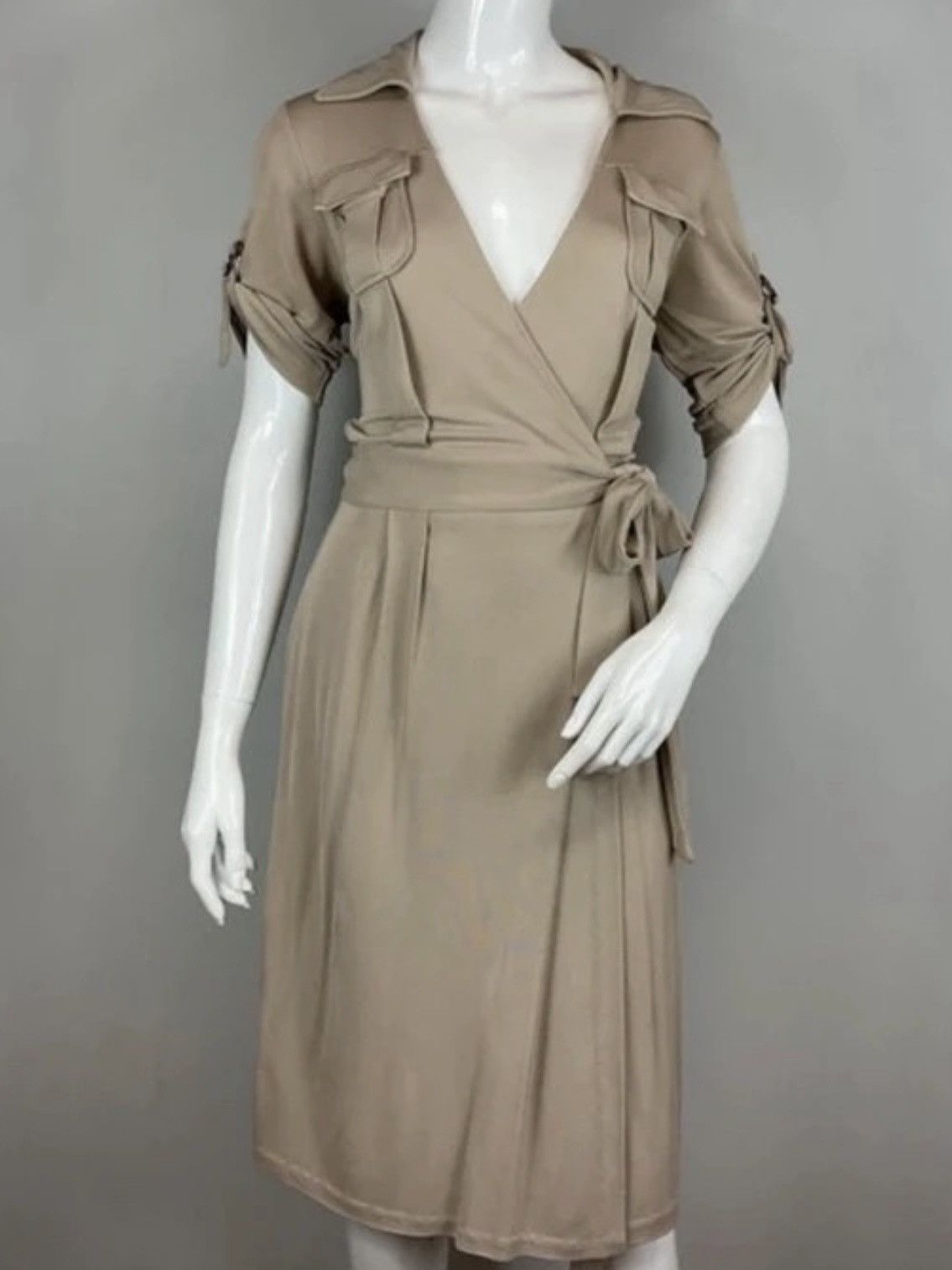 Diane von Furstenberg Diane von Furstenberg beige wrap dress M Size M / US 6-8 / IT 42-44 - 7 Thumbnail