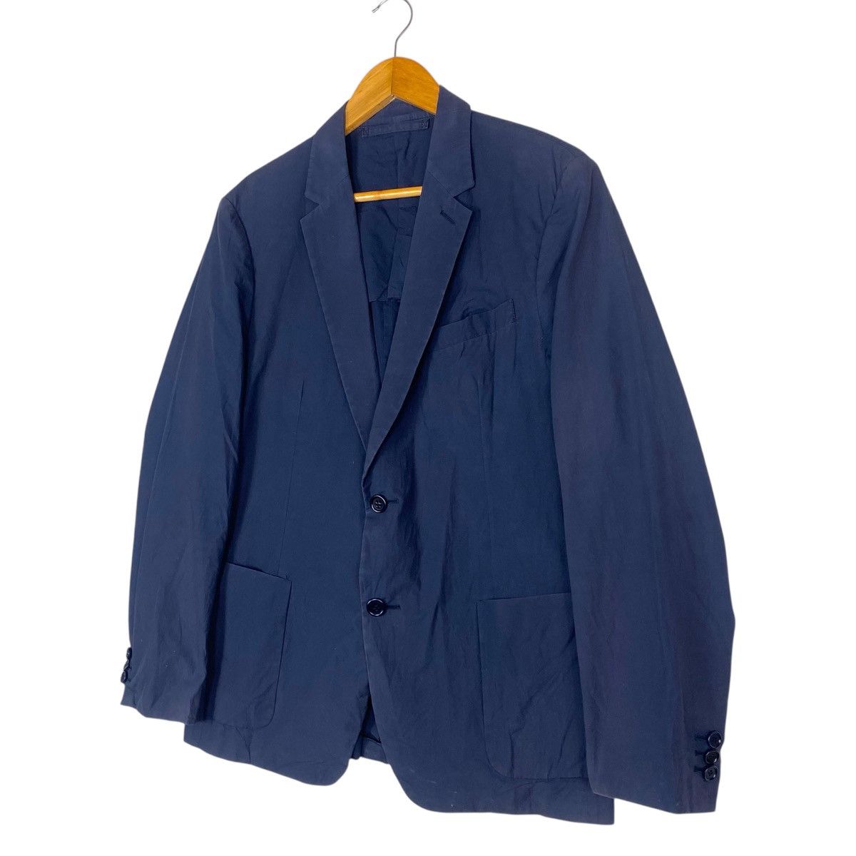 Prada 💥PRADA NAVY BLUE POPLIN COTTON JACKET Size US L / EU 52-54 / 3 - 2 Thumbnail