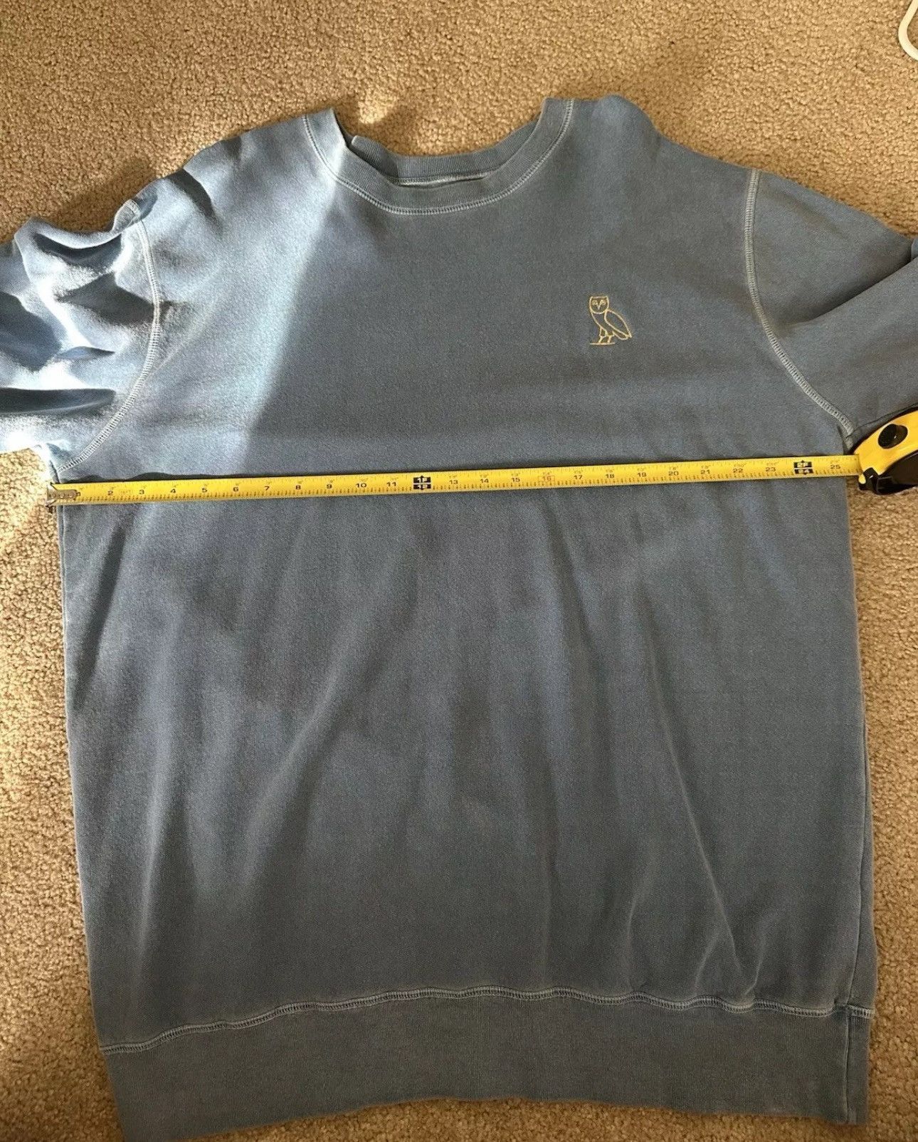 October's Very Own OCTOBERS VERY OWN OVO DISTRESSED OWL CREWNECK LIGHT BLUE Size US XXL / EU 58 / 5 - 5 Thumbnail