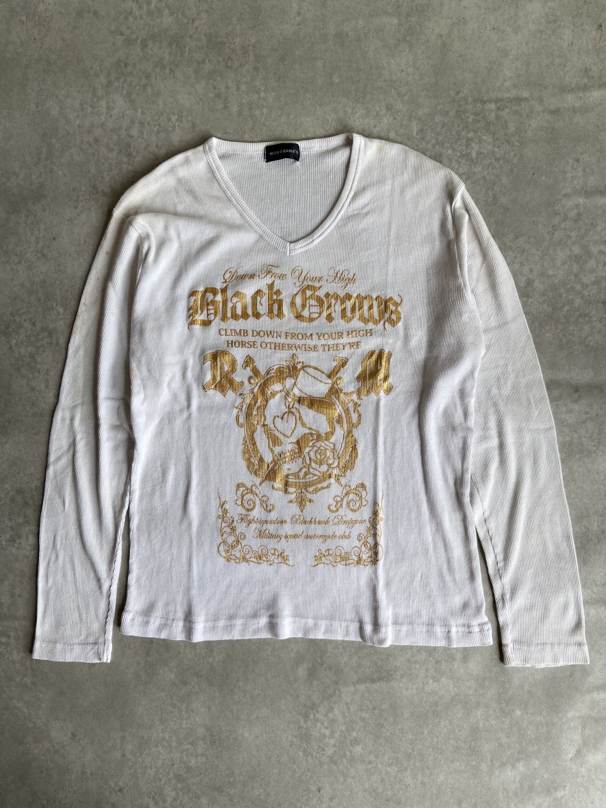 Hysteric Glamour × If Six Was Nine × Japanese Brand Mindgames Black Grows Skull Poem Longsleeve Size US M / EU 48-50 / 2 - 1 Thumbnail