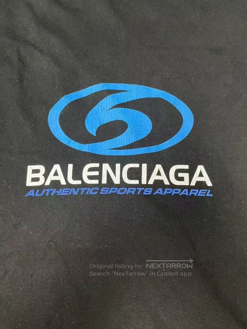 Balenciaga Balenciaga Blue Logo Printed Pattern Crewneck Short Sleeve Size US XS / EU 42 / 0 - 3 Thumbnail