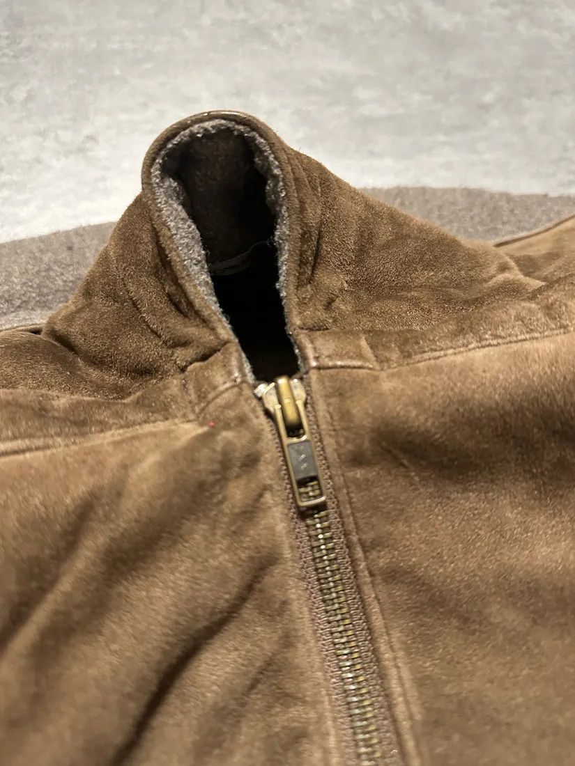Emporio Armani × Vintage 1990s Emporio Armani Suede Brown Leather Vest Size US S / EU 44-46 / 1 - 7 Thumbnail