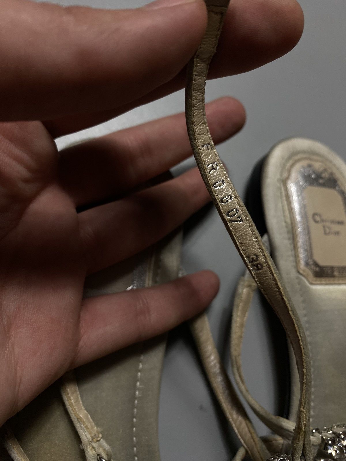 Dior × Swarovski × Vintage Dior vintage sandals with Swarovski stones Size US 8 / IT 38 - 9 Thumbnail