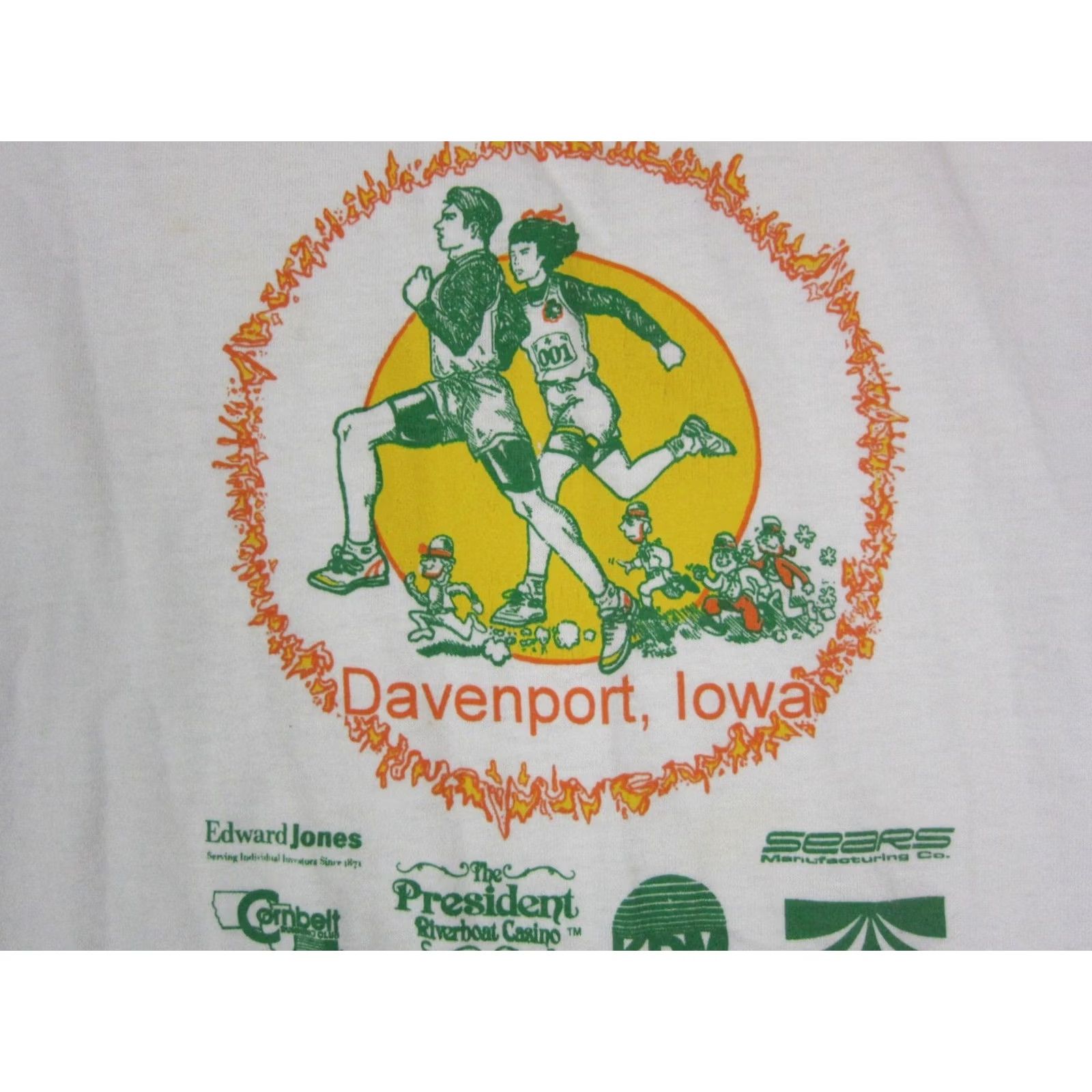 Casio VINTAGE Marathon Shirt Men Large L White CASI St Patricks Race Single Stitch 90s Size US L / EU 52-54 / 3 - 3 Thumbnail