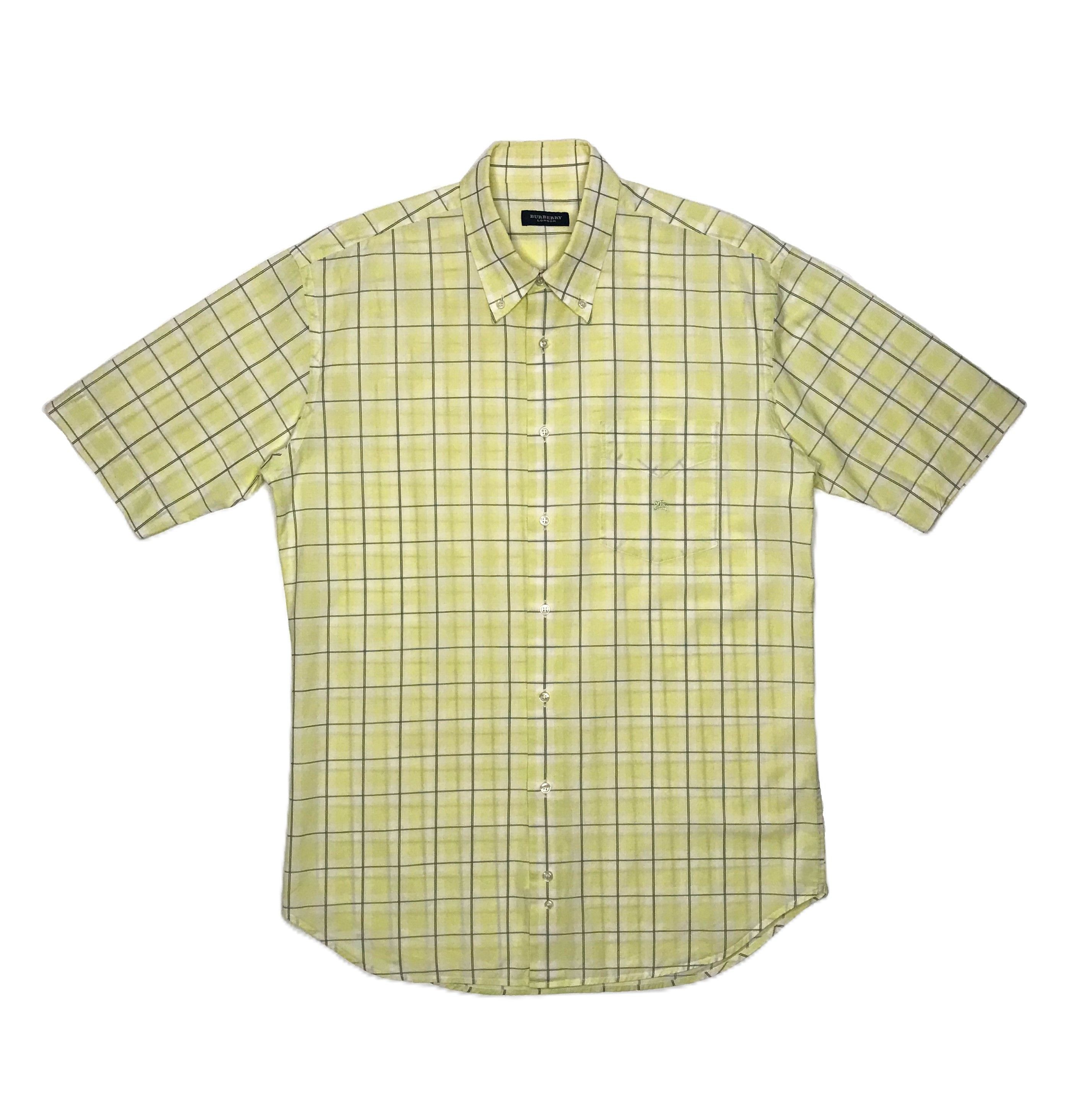 Burberry Burberry Vintage Mens Short Sleeve Shirt Plaid Sz L Size US L / EU 52-54 / 3 - 1 Thumbnail