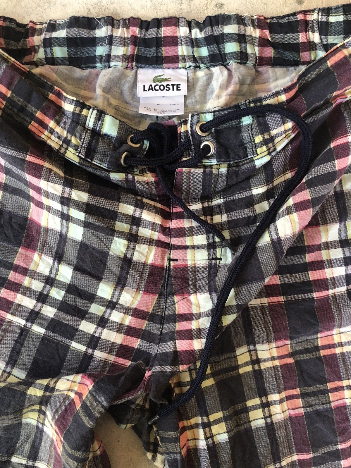 Lacoste Lacoste short tartan motif Japanese style Size US 32 / EU 48 - 3 Thumbnail