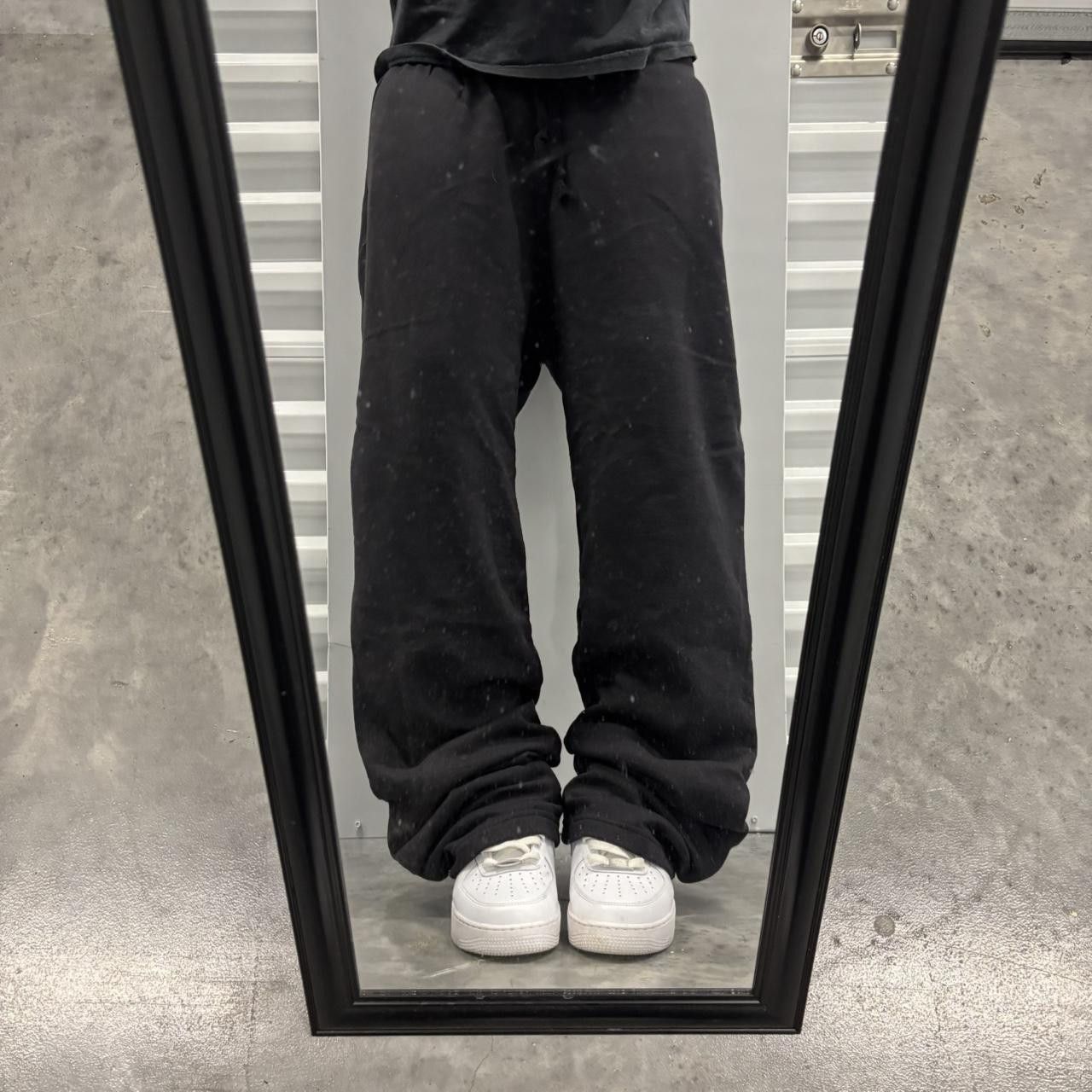 Japanese Brand × Vintage Crazy Vintage Y2K/2000s Baggy Black Streetwear Essential Sweatpants! Size US 34 / EU 50 - 1 Thumbnail