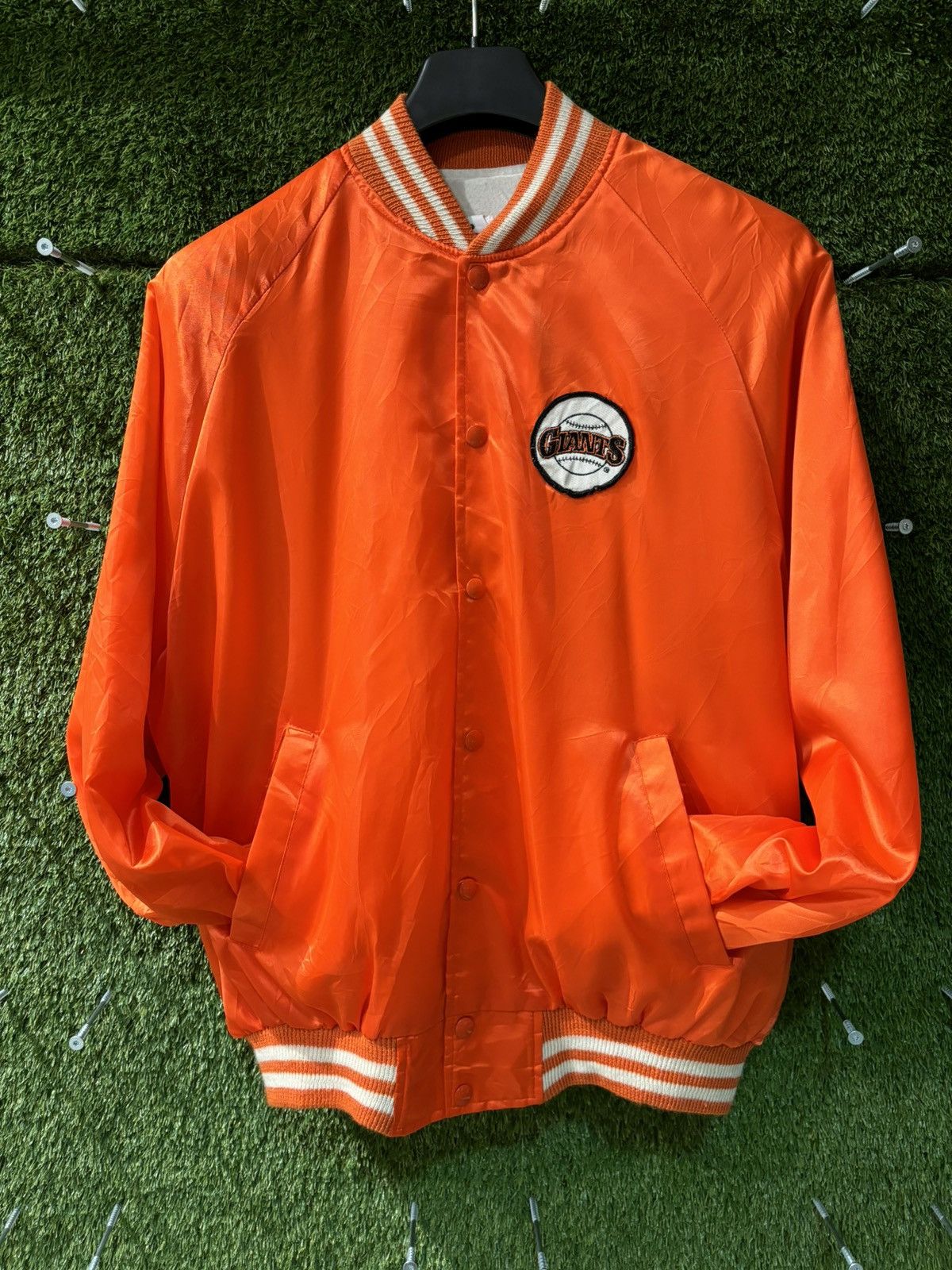 Vintage Vintage 90‘s San Francisco Giants Satin Bomber Jacket Size US XL / EU 56 / 4 - 4 Thumbnail