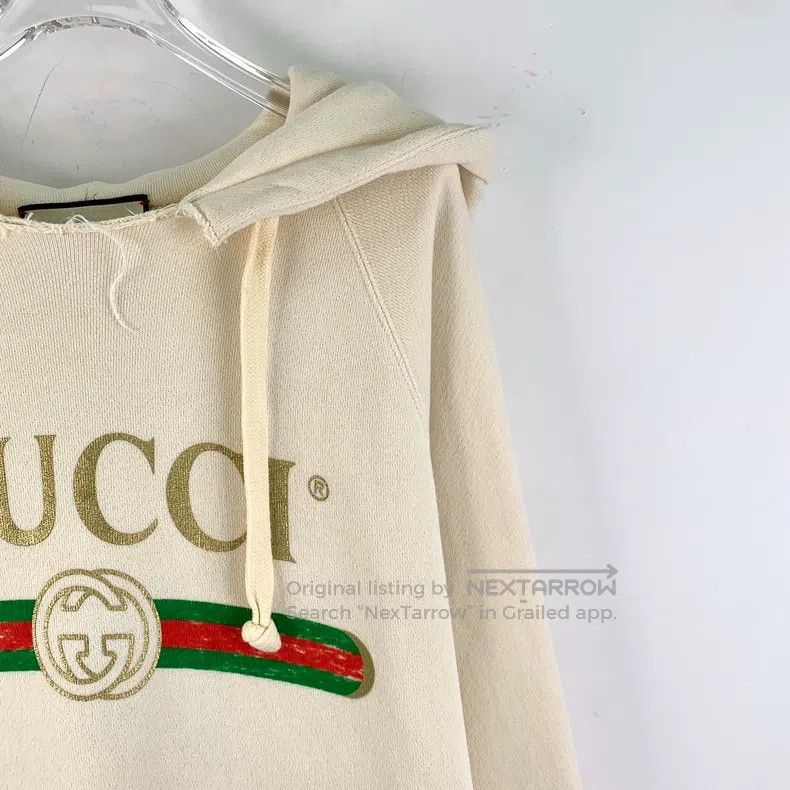 Gucci Gucci Beige logo letter dog embroidery cotton hooded draws Size US M / EU 48-50 / 2 - 3 Thumbnail