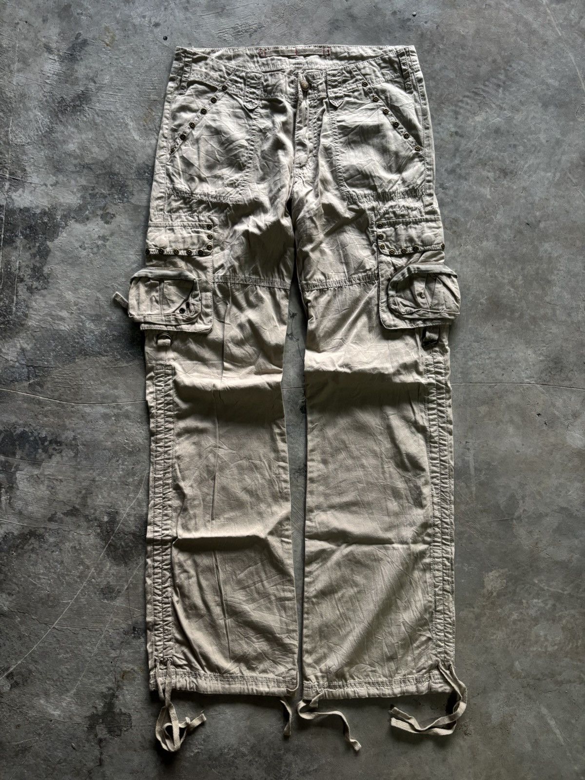 GOA GOA flare parachute cargo pants | Grailed