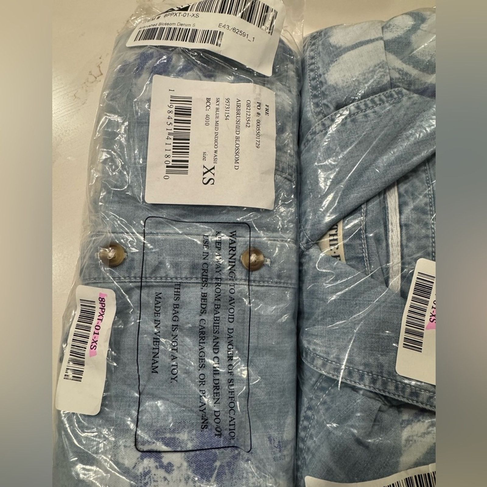 Free People Free People Free Airbrushed Blossom Denim Top - Women's Size XS / US 0-2 / IT 36-38 - 7 Thumbnail