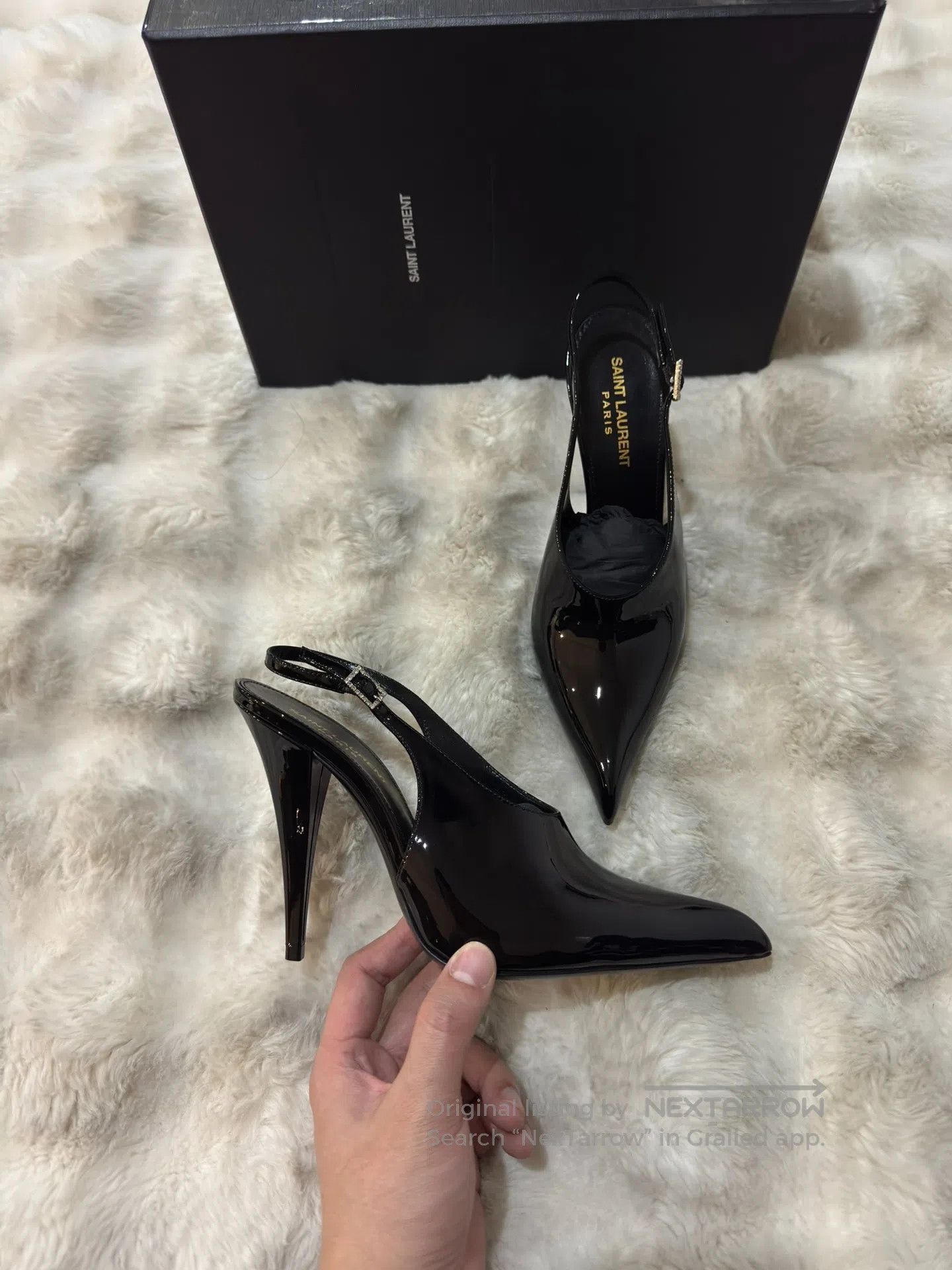Saint Laurent Paris Saint Laurent Paris Crystal Lacquer High Heels| Size US 7.5 / IT 37.5 - 3 Thumbnail
