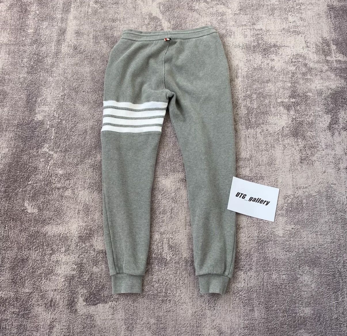 Thom Browne Thom Browne Striped Waffle Grey Lounge Pants Size US 28 / EU 44 - 2 Thumbnail