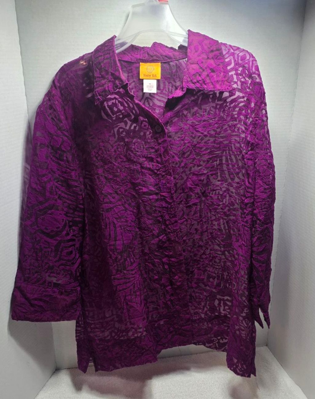 The Unbranded Brand Women's Ruby Rd. Purple Blouse Plus Size 14 Size XL / US 12-14 / IT 48-50 - 1 Thumbnail