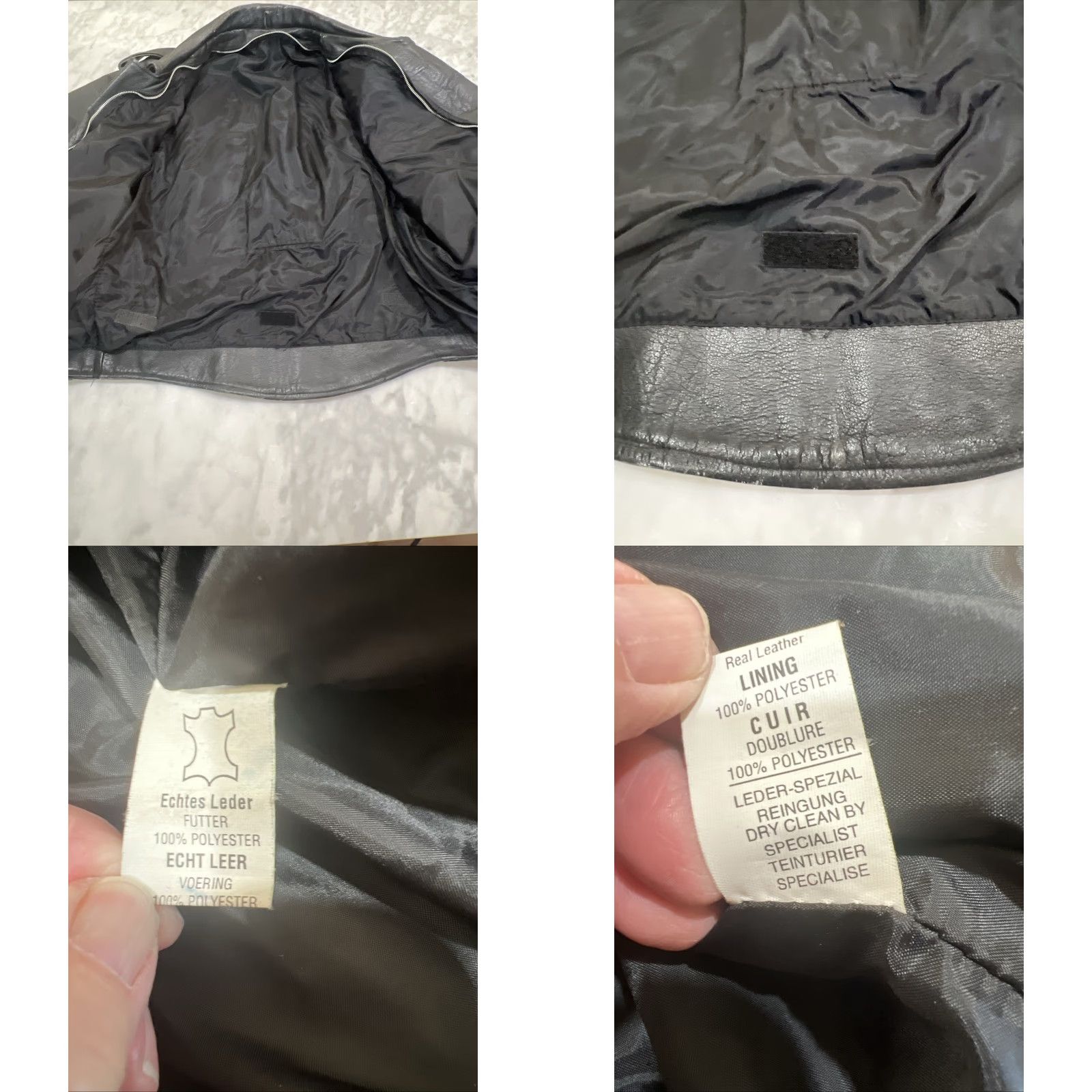 Vintage VINTAGE Echtes Leder Leather Motorcycle Jacket L Heavy Lace Sides Pockets Police 1990s Black Biker/Police Mens Size US L / EU 52-54 / 3 - 10 Thumbnail