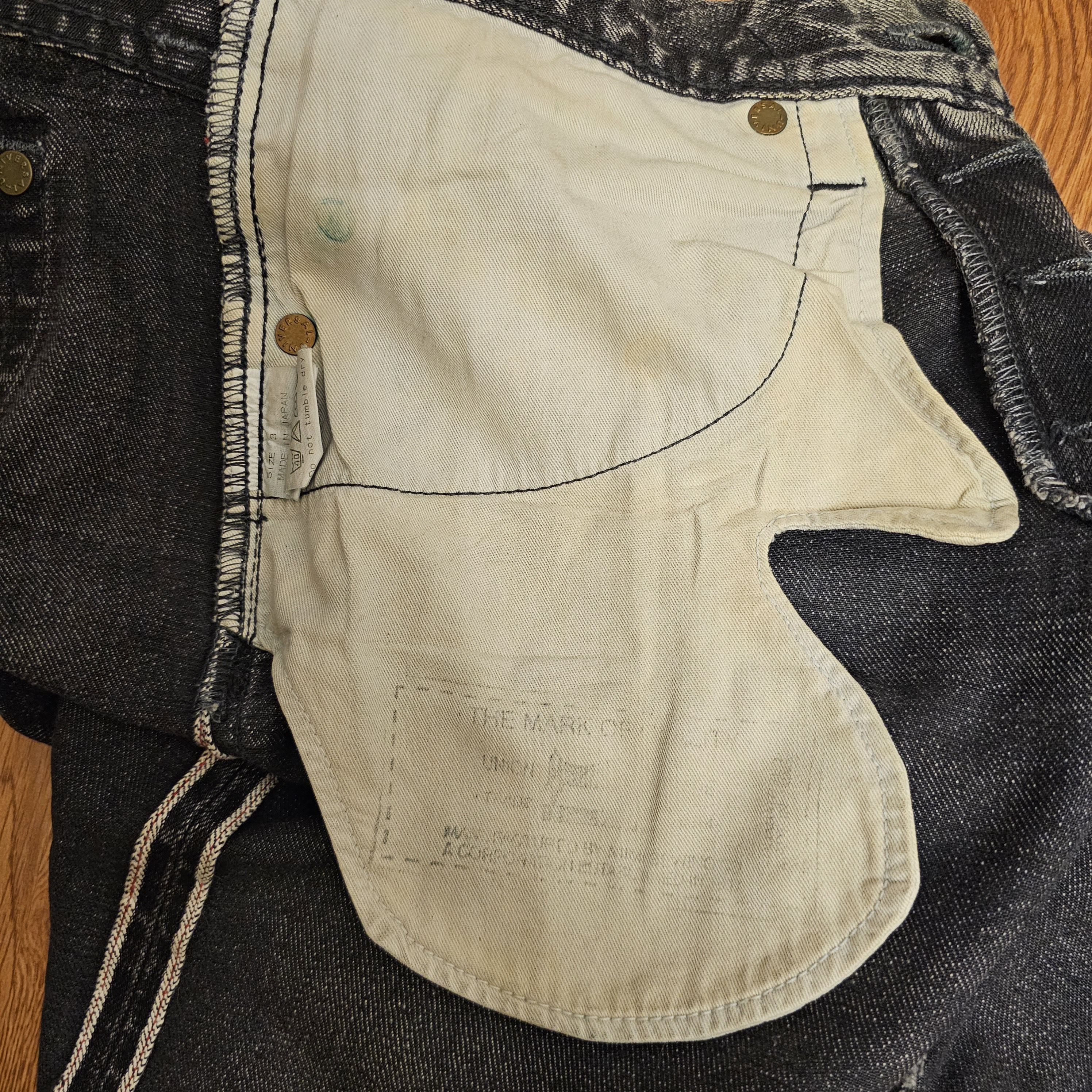 Markaware Vintage Mark a Japan Distressed Selvedge Jeans Size US 34 / EU 50 - 10 Thumbnail