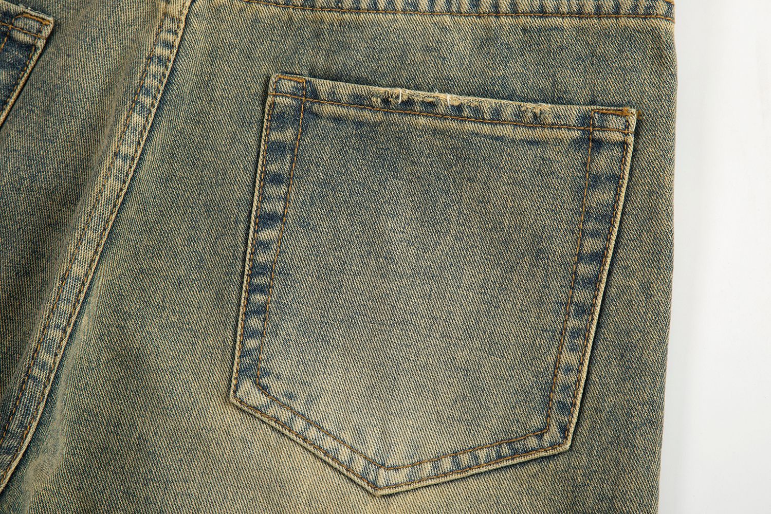 Japanese Brand × Vintage Street wide-leg stitching washed distressed cargo jeans Size US 32 / EU 48 - 6 Thumbnail