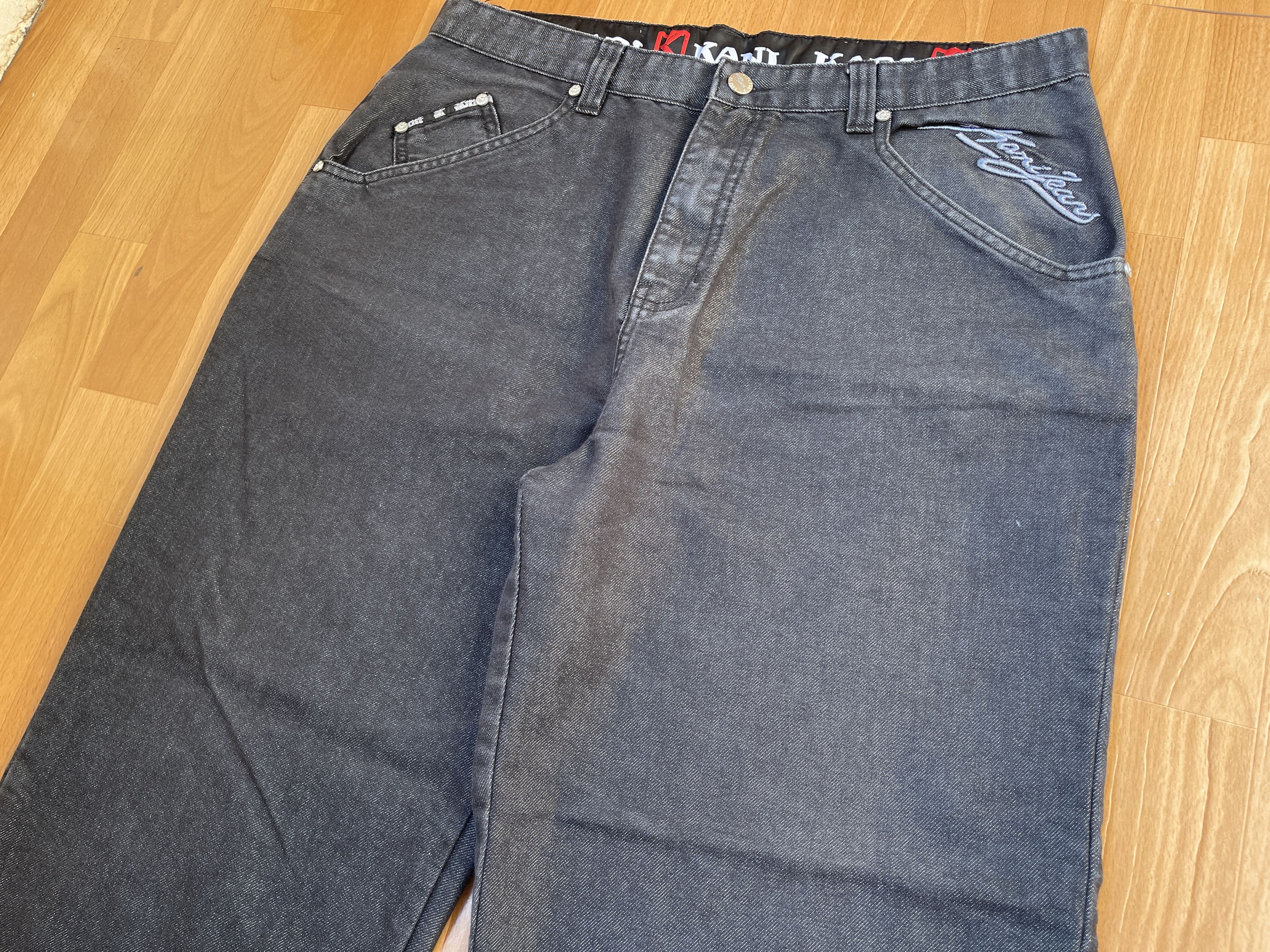 Karl Kani KARL KANI jeans shiny vintage baggy jeans silver metallic 34 Size US 34 / EU 50 - 9 Thumbnail