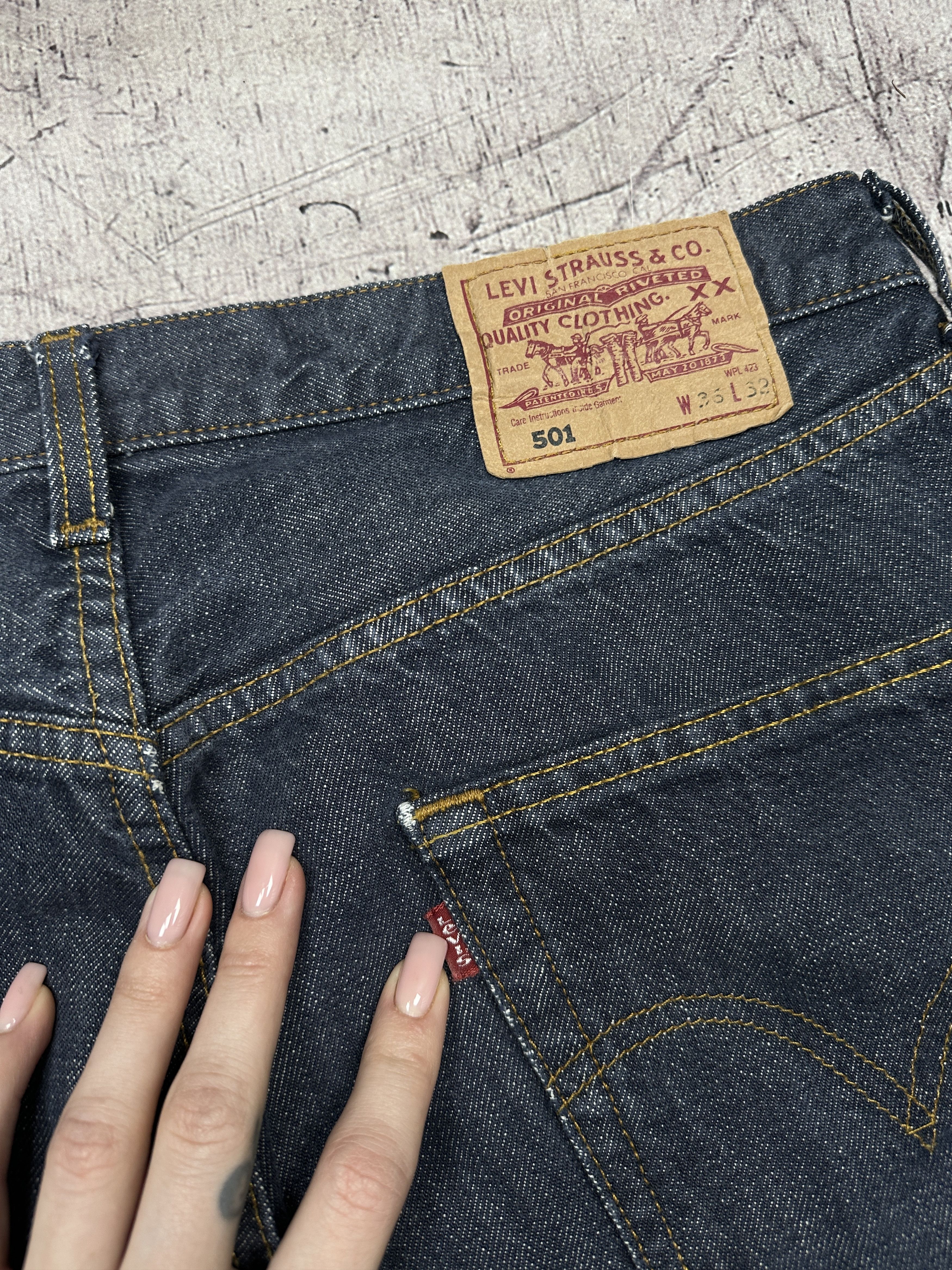 Levi's Levi's 501 Mens Denim Pants Jeans Size 36 x 32 Size US 36 / EU 52 - 3 Thumbnail