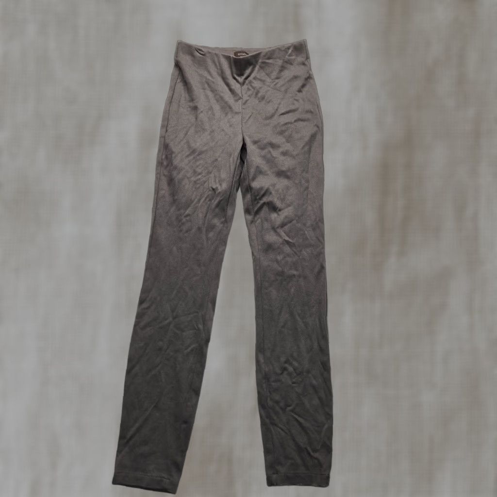 Vintage Crosby Leopard Print Pants Leggings - Gray Adult Women's Size S Stretchy Mid Rise 29" Inseam Regular Fit Pants Ladies Size 28" / US 6 / IT 42 - 1 Thumbnail