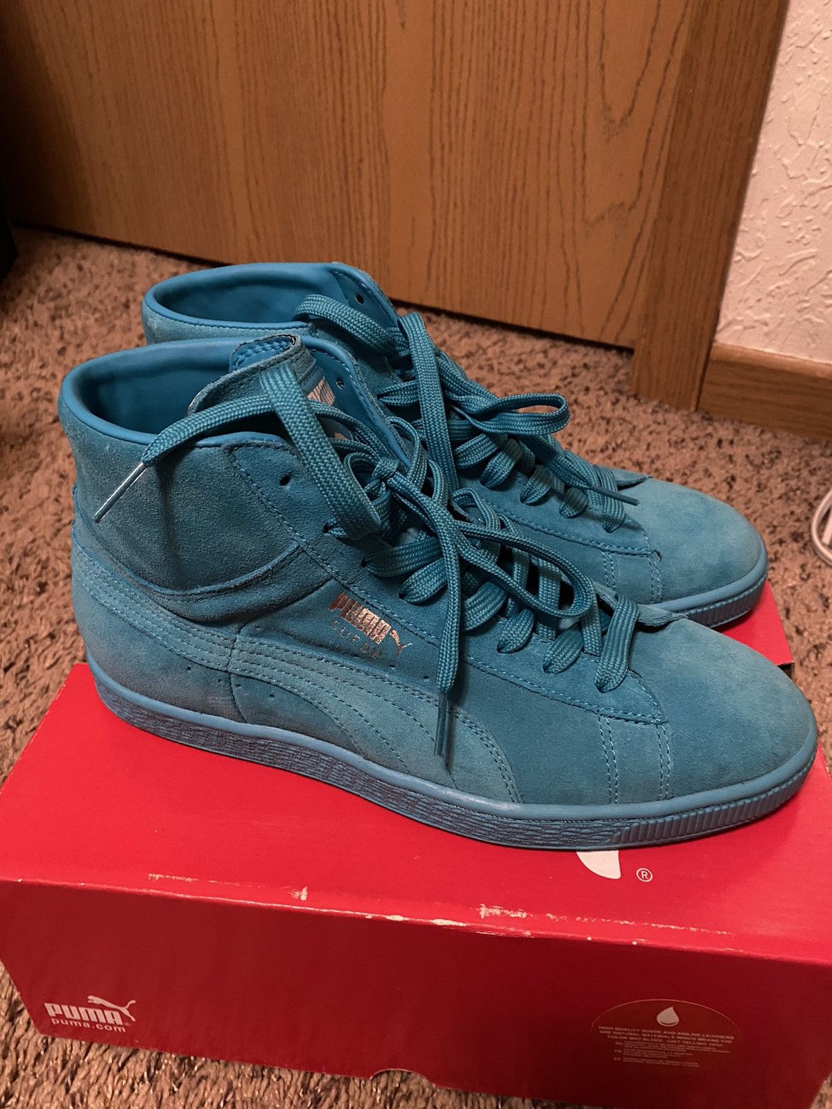 image of Puma Suede Mid Classic+Bluebird Shoes, Men's (Size 7.5)