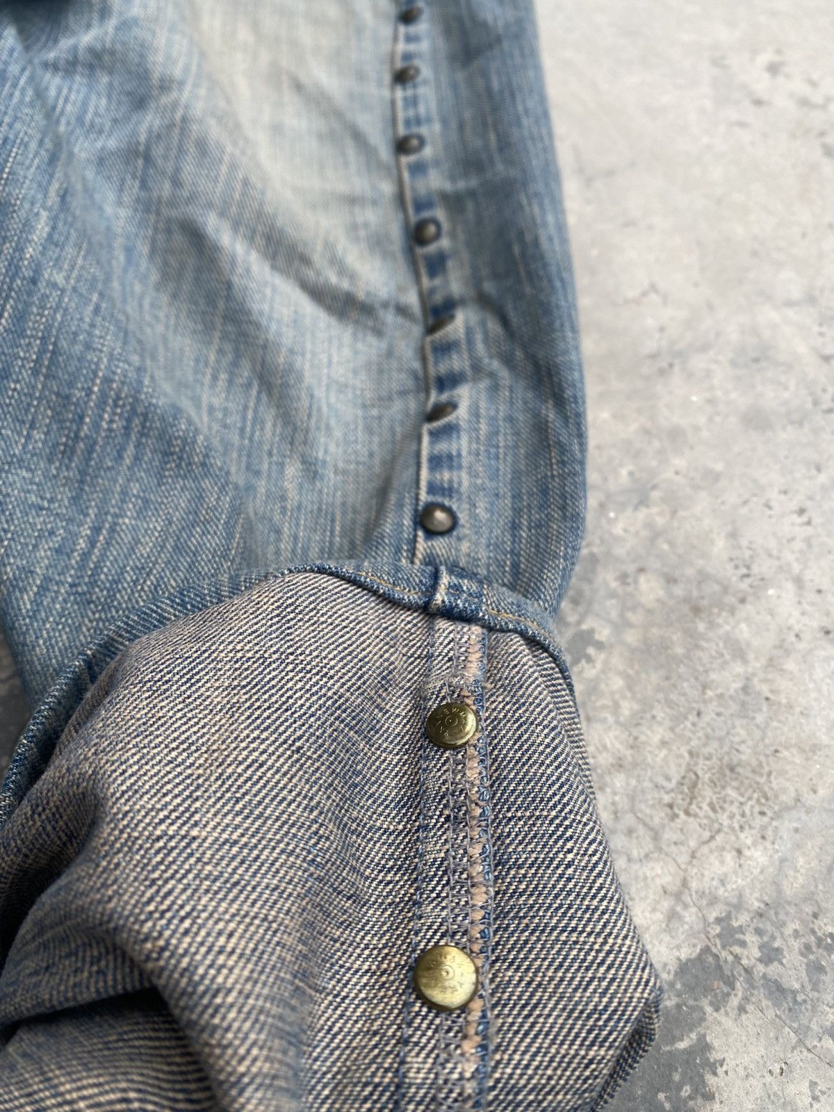 Japanese Brand EJ Studded Twisted Leg Jeans Size US 28 / EU 44 - 3 Thumbnail