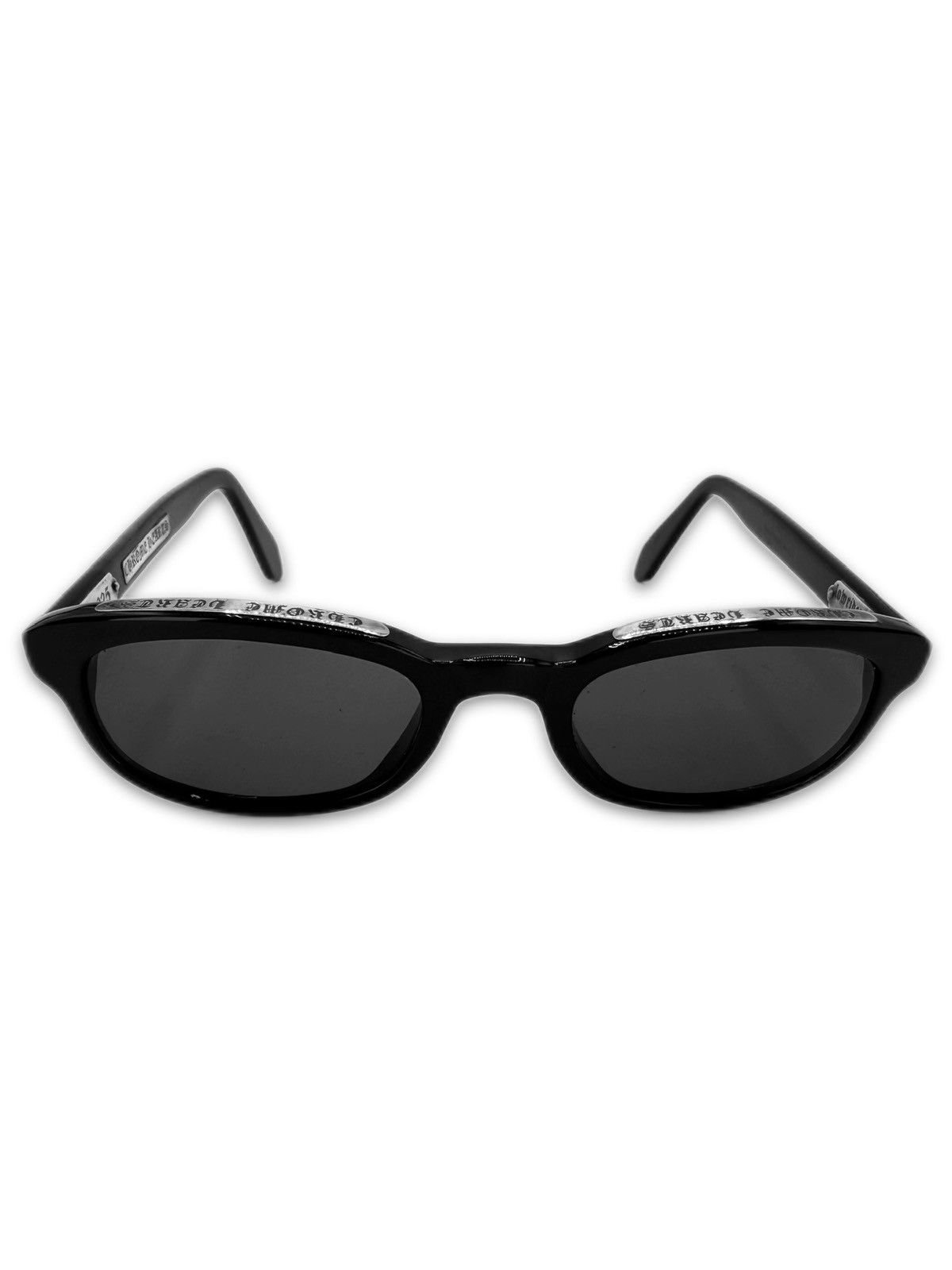 Chrome Hearts Chrome Hearts ‘Lowrider 4’ Black .925 Silver Oval Sunglasses Size ONE SIZE - 3 Thumbnail