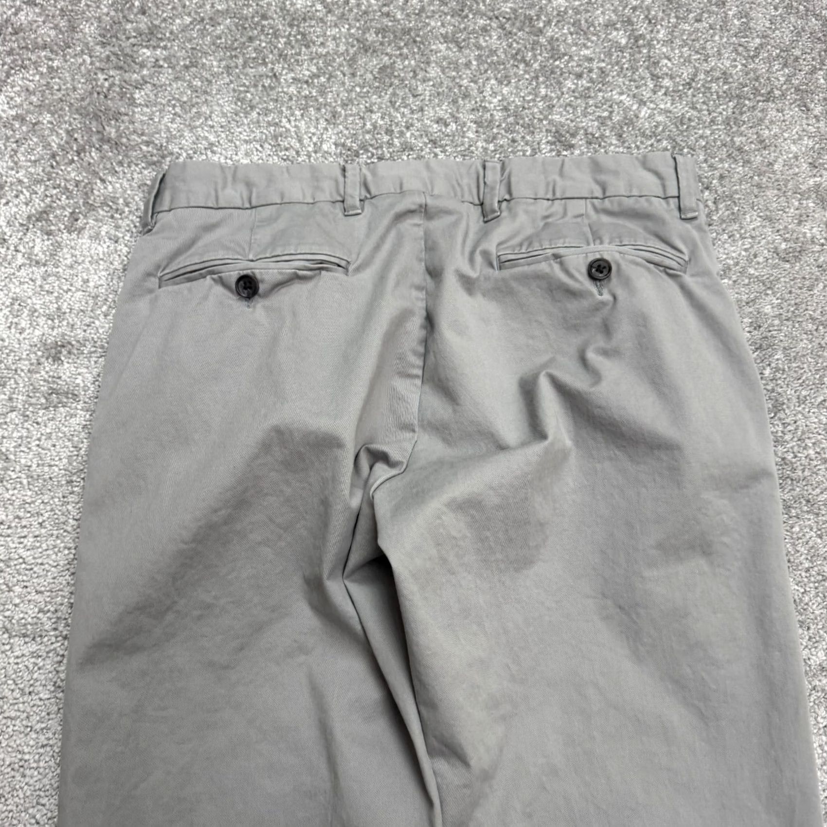 Nordstrom Nordstrom 1901 Stable Slim Fit Chino Pants Mens 32x30 Gray Straight Leg Stretch Size US 32 / EU 48 - 5 Thumbnail