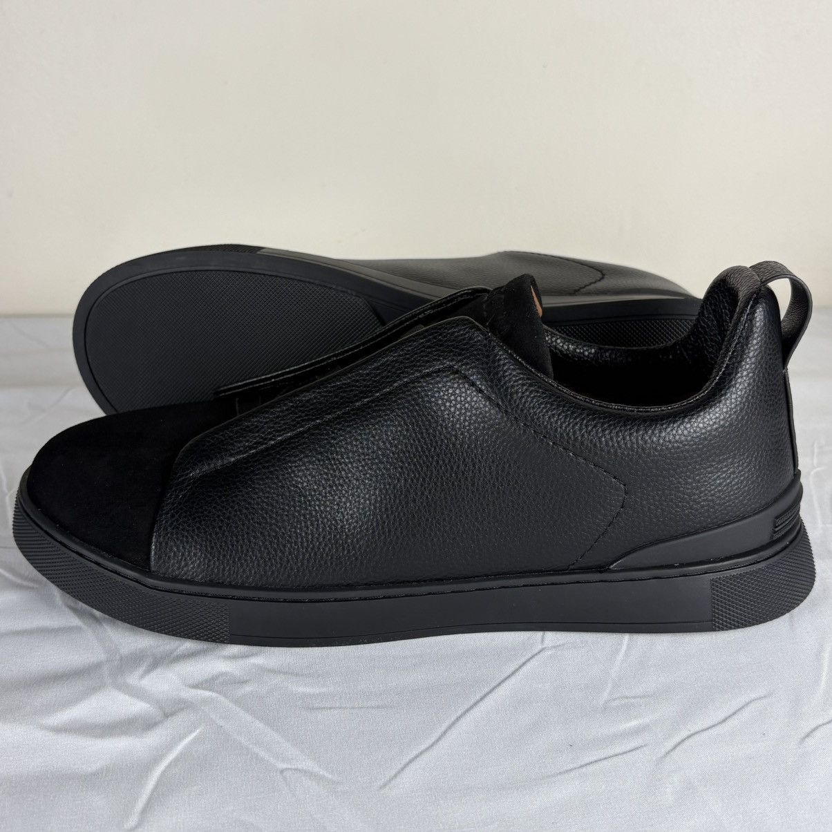 Other Zegna Men’s Triple Black Suede & Leather Low-Top Sneaker Size US 10.5 / EU 43-44 - 5 Thumbnail