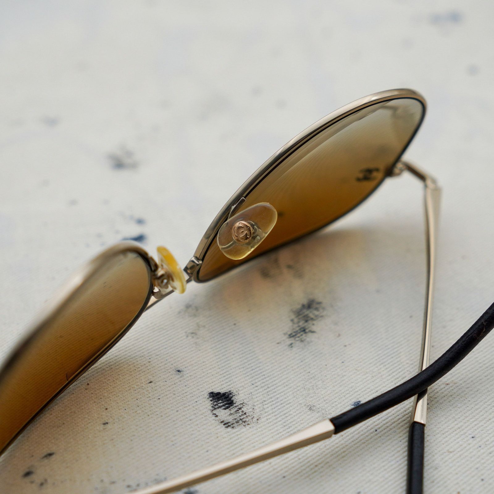 Chanel Chanel 4189 gold gradient cc logo metal aviator sunglasses Size ONE SIZE - 8 Thumbnail
