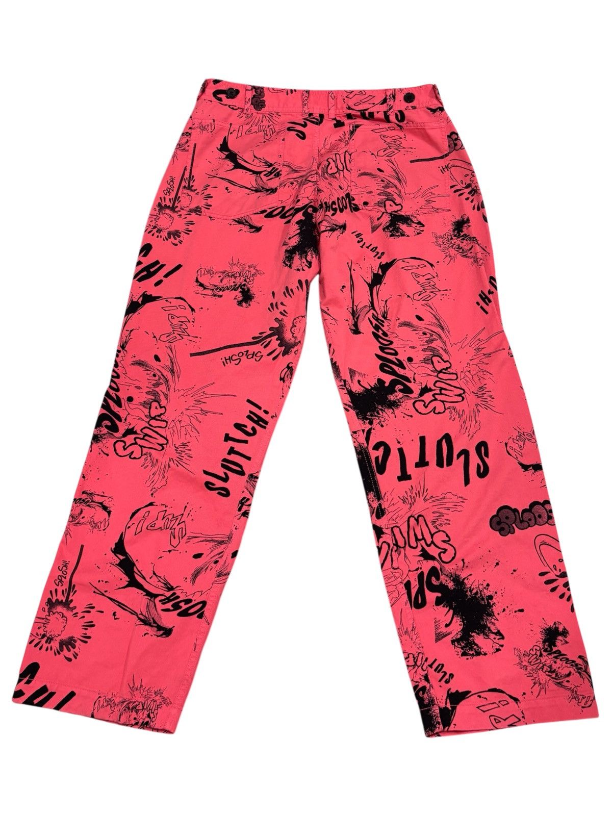 Comme des Garcons SHIRT COMME DES GARÇONS PANTS WOVEN RUNWAY COMIC BOOK PINK TROUSER Size US 36 / EU 52 - 8 Thumbnail